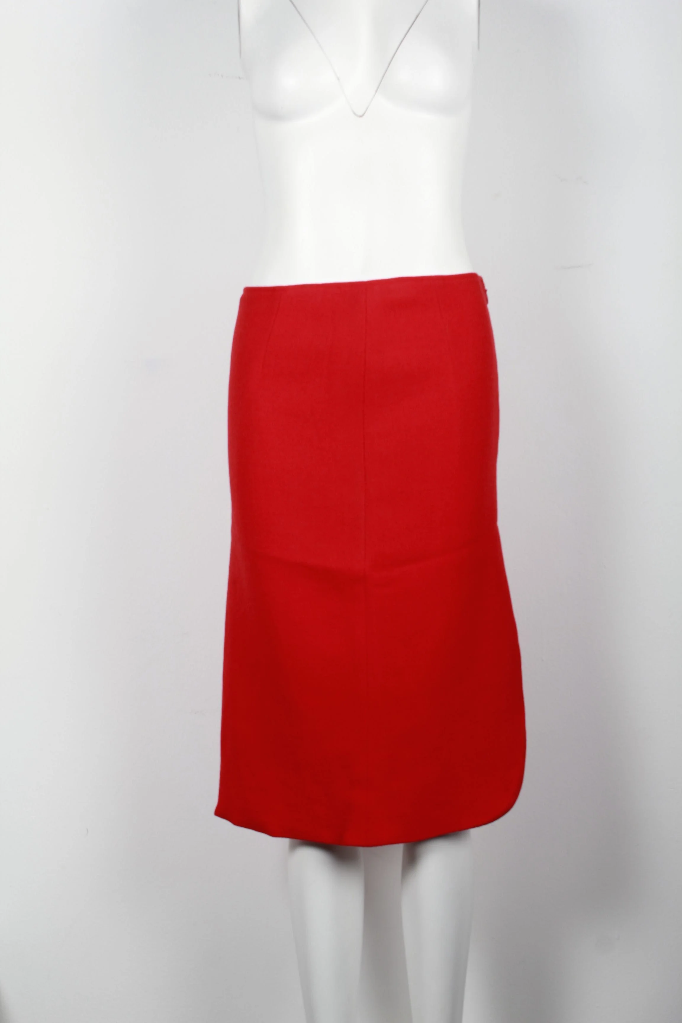 Women's Dior Knee-Length Skirt in Red Virgin Wool - Image 6