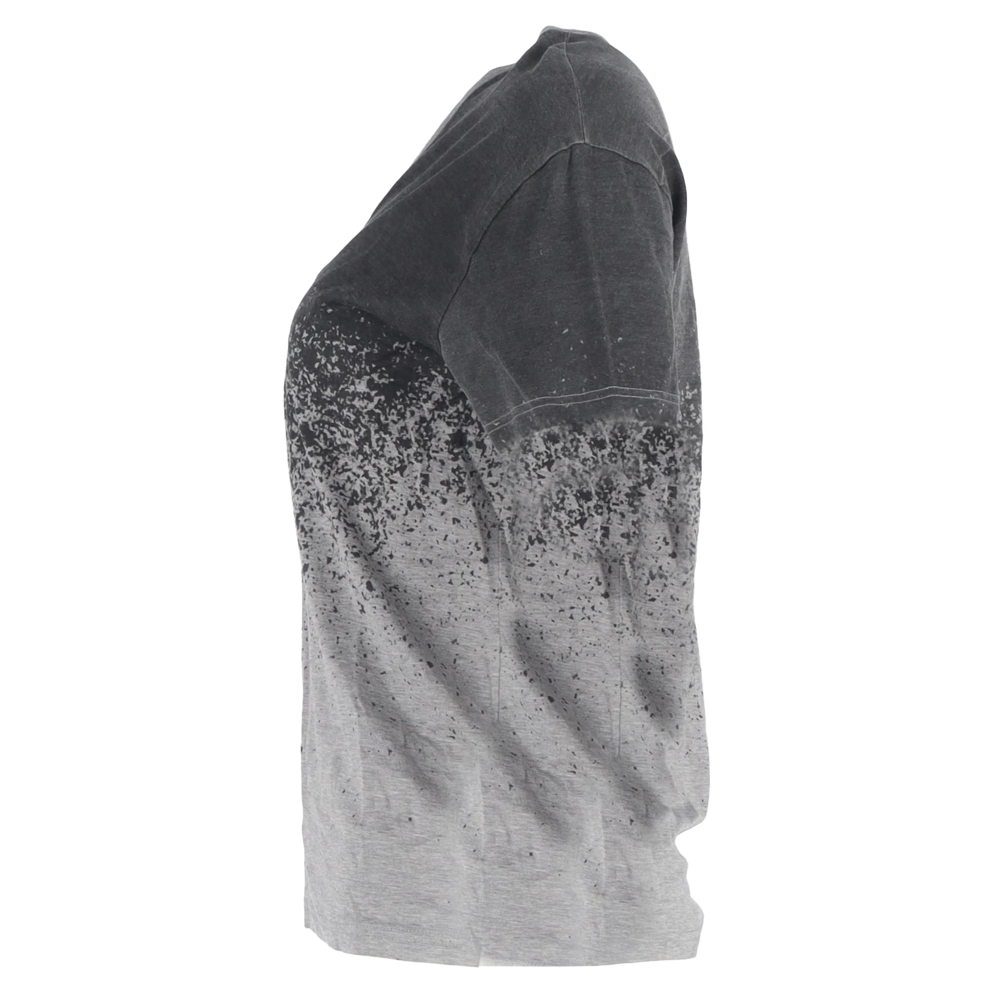 Women's  Dior Ombre V-Neck T-Shirt in Black and Grey Cotton - Image 2