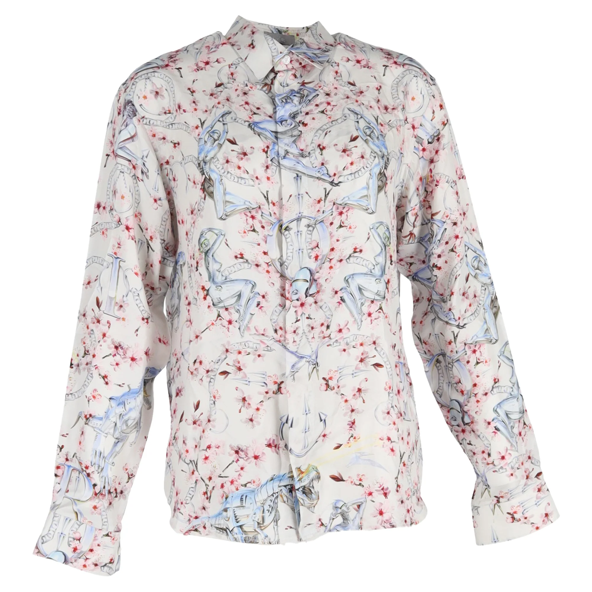 Women's Dior Printed Button-Down Shirt in Multicolor Silk