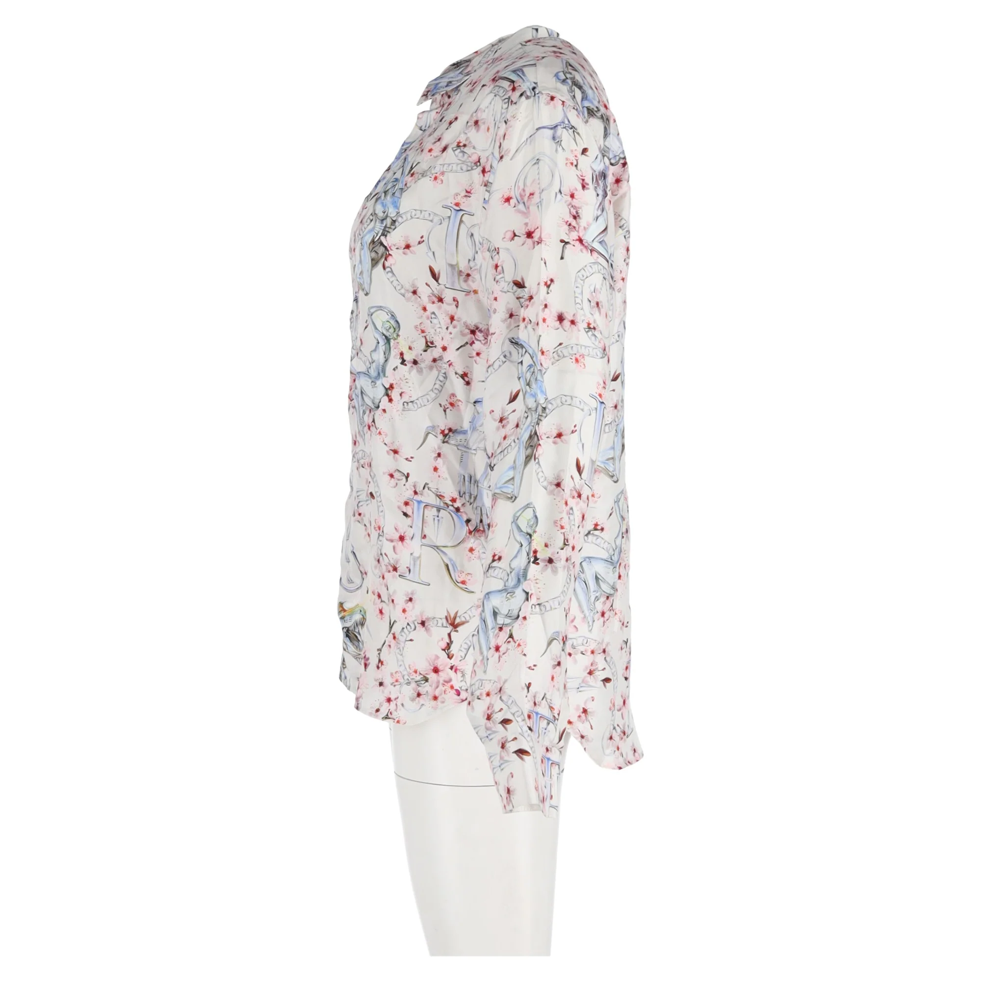 Women's Dior Printed Button-Down Shirt in Multicolor Silk - Image 5