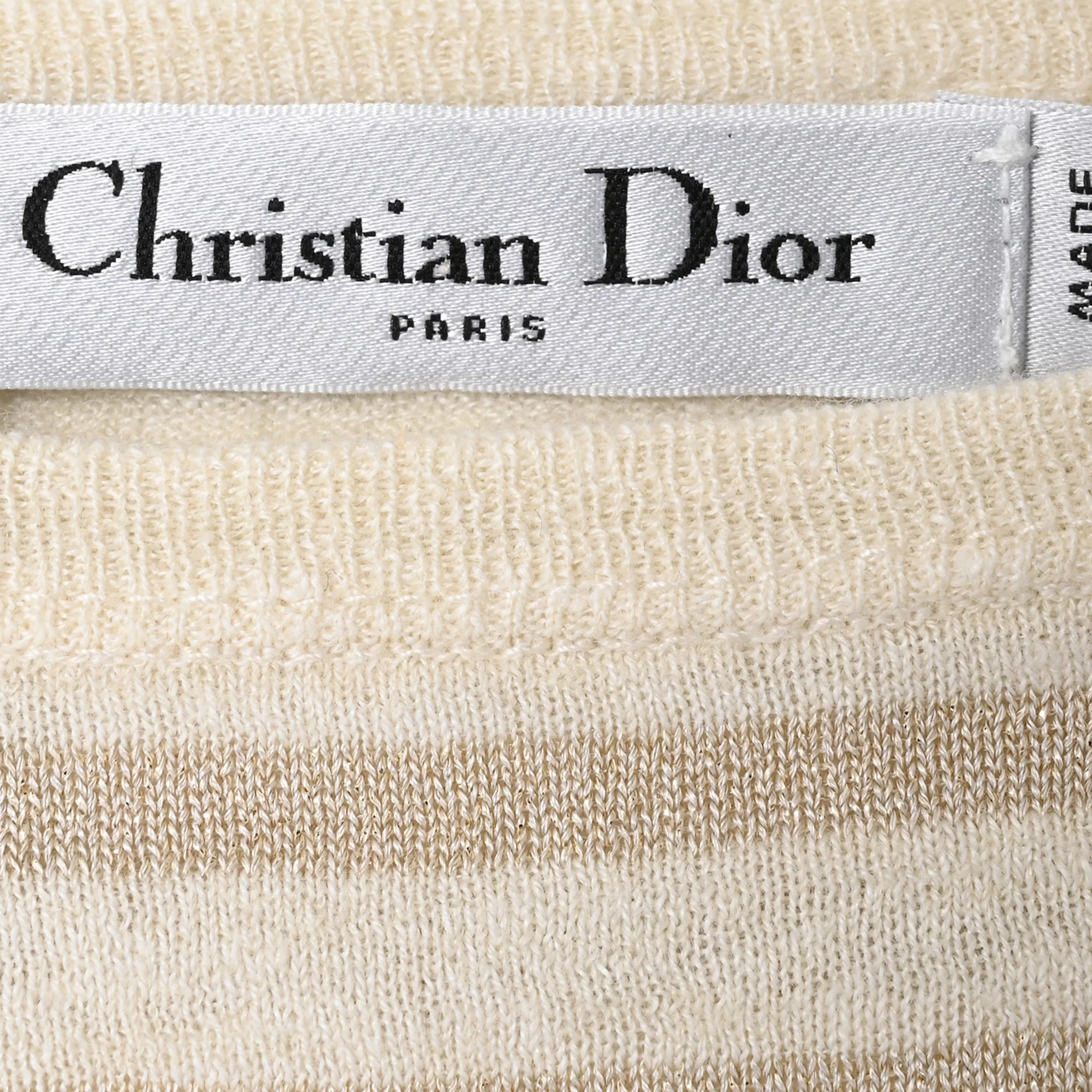 Women's Dior Seville Striped Sweater in Cream Linen - Image 4