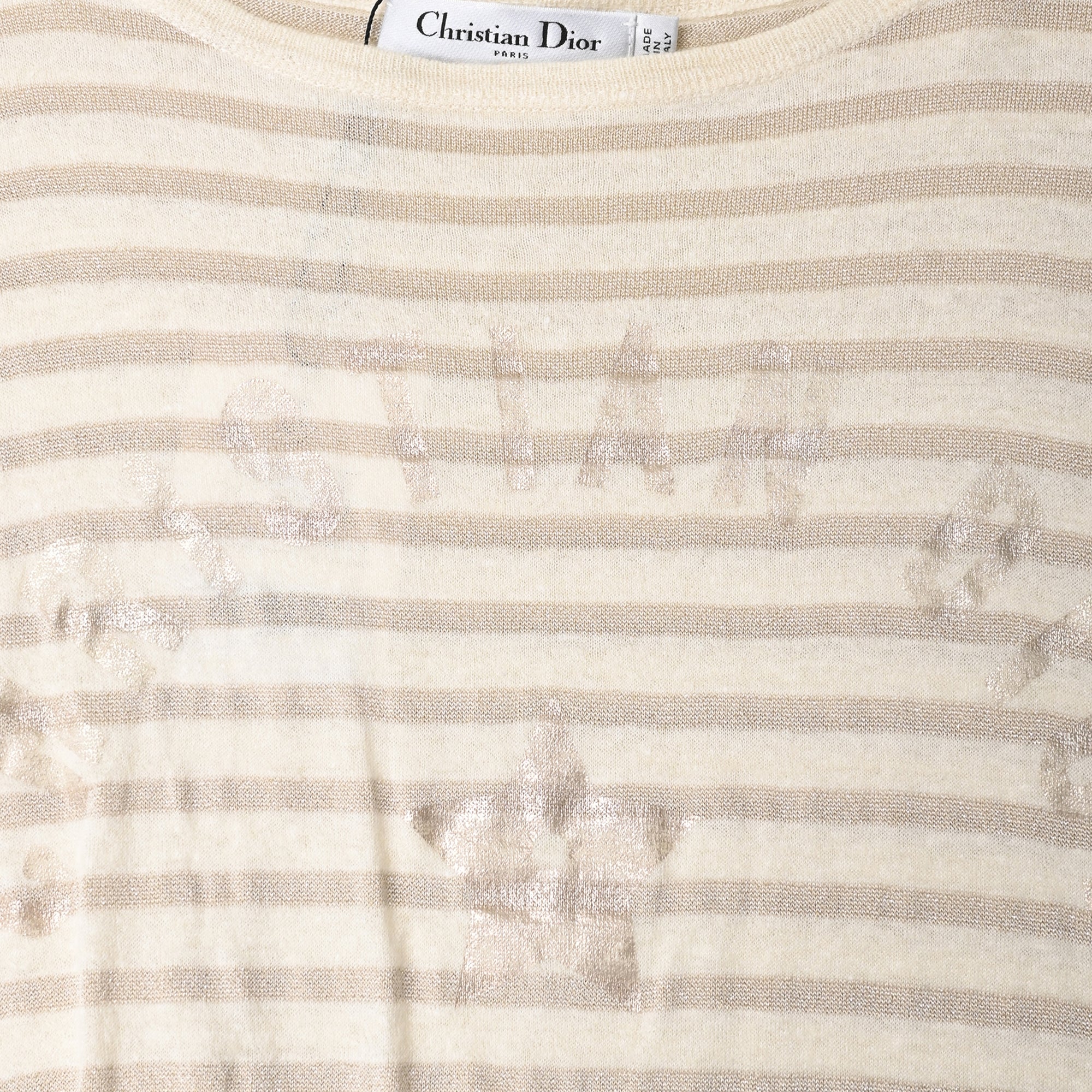 Women's Dior Seville Striped Sweater in Cream Linen - Image 5