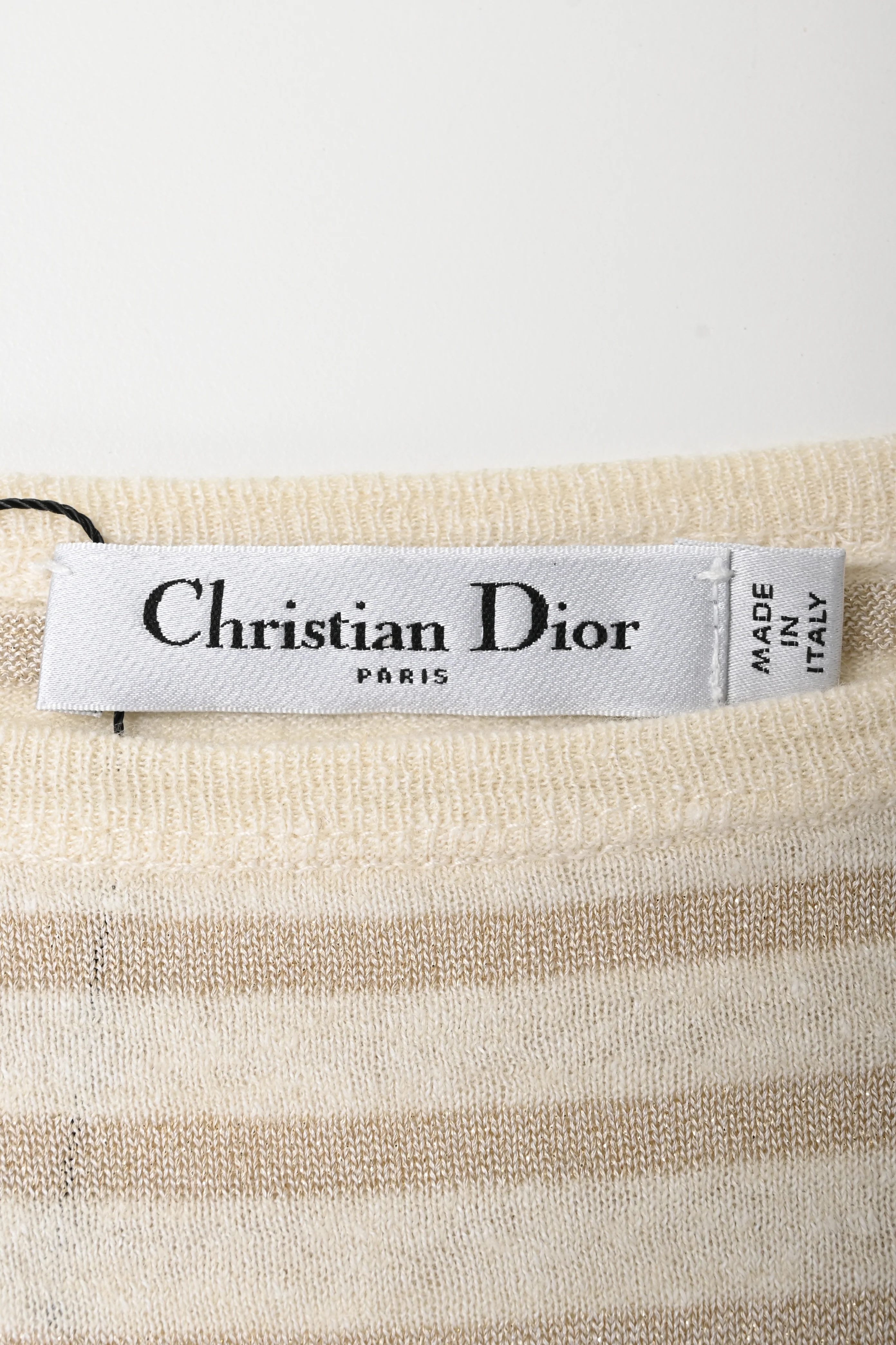 Women's Dior Seville Striped Sweater in Cream Linen - Image 9
