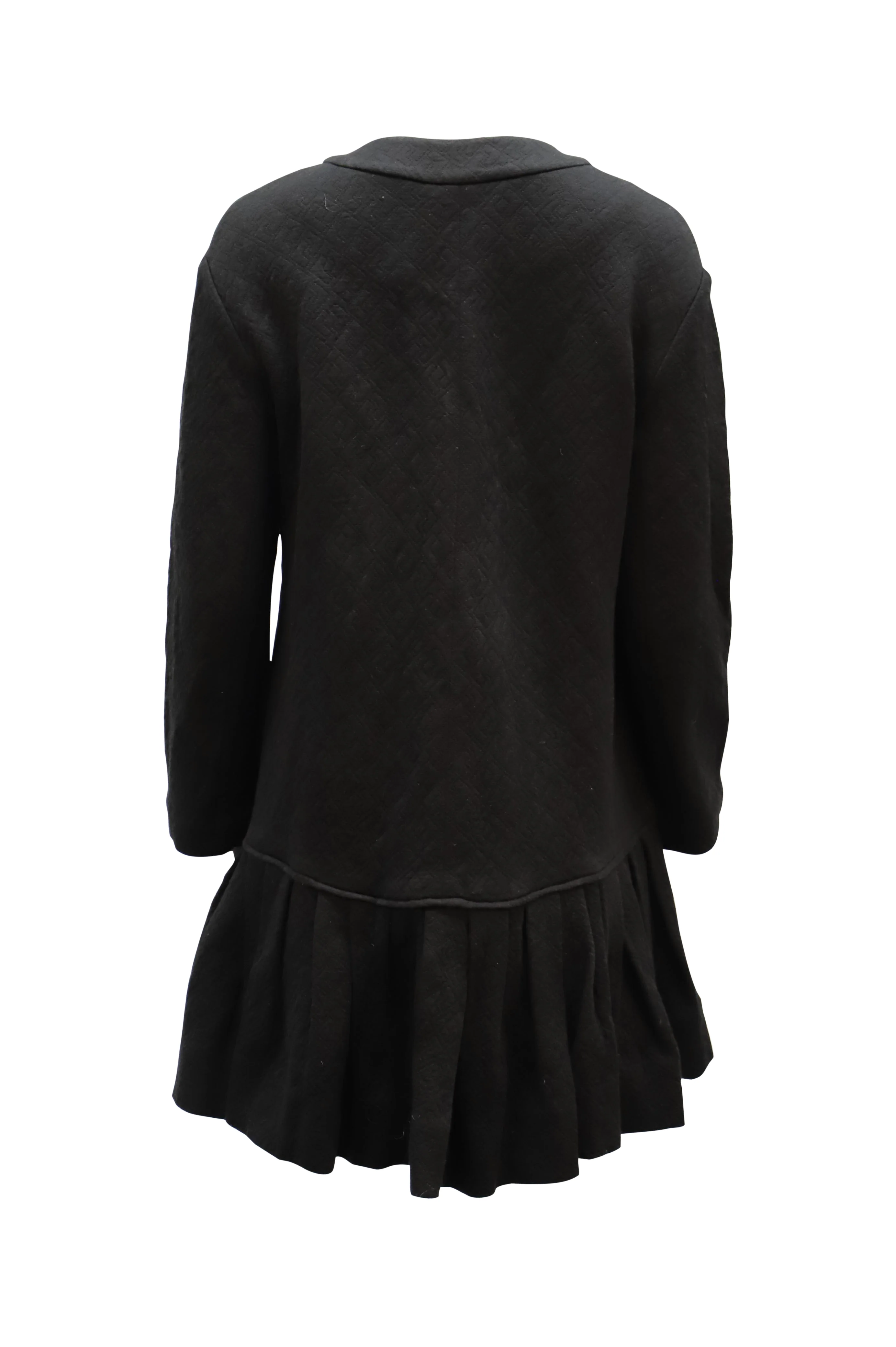 Women's Diane Von Furstenberg Ballencya Coat Dress in Black Wool - Image 2
