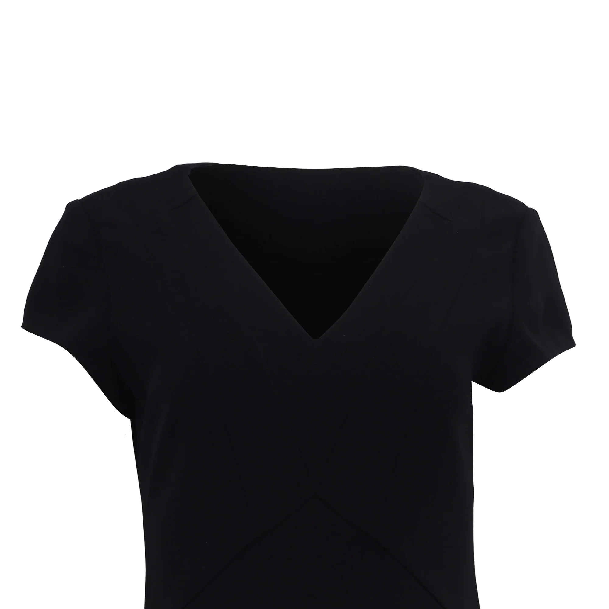 Women's Diane von Furstenberg Norma Ponte Dress in Black Triacetate - Image 3