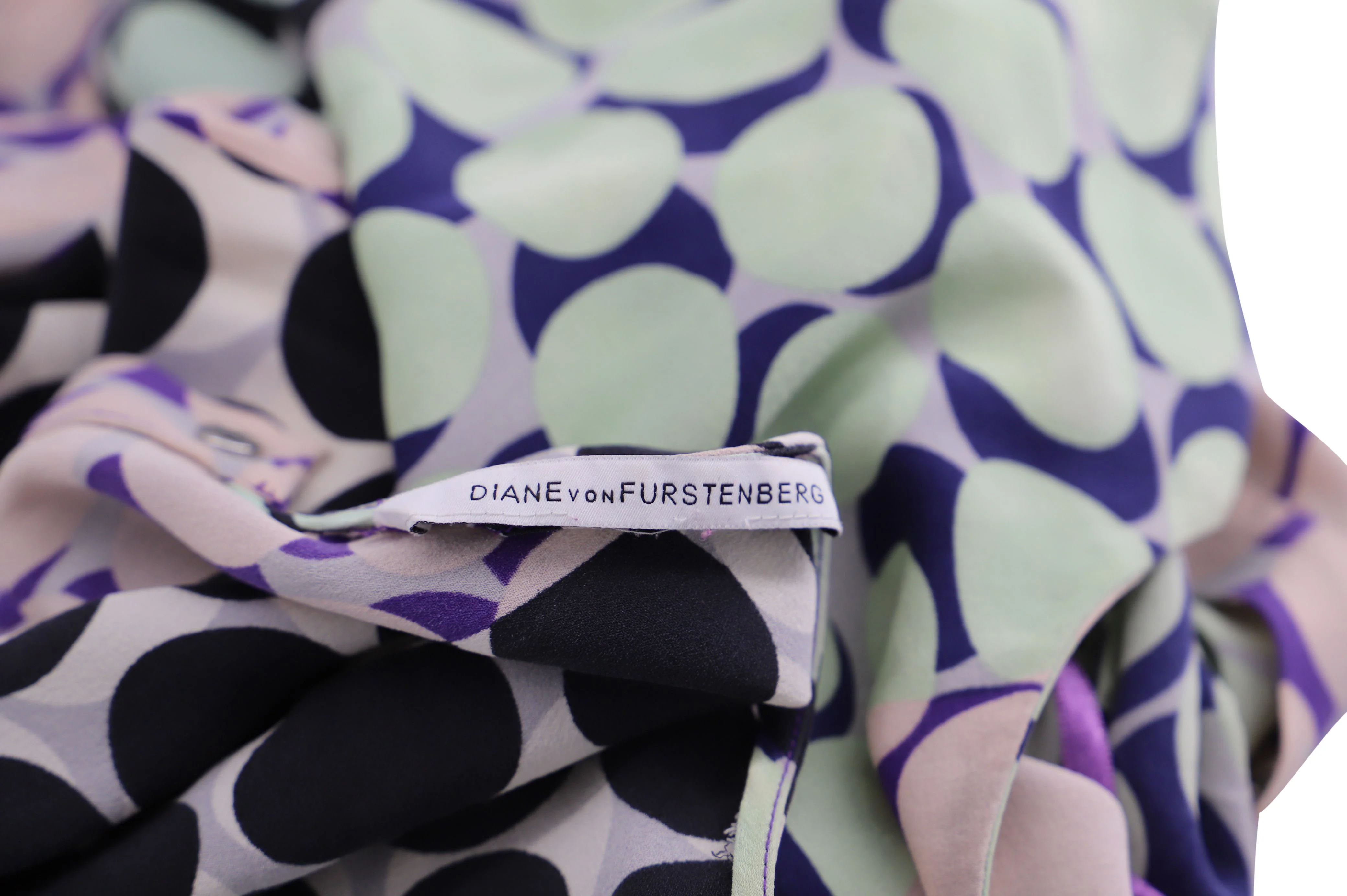 Women's Diane Von Furstenberg Polka Dot Dress in Multicolor Silk - Image 4