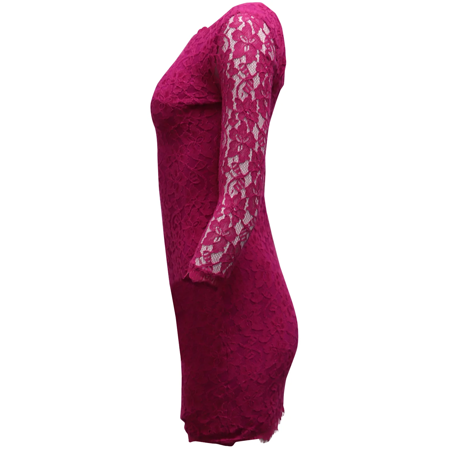 Women's Diane Von Furstenberg Zarita Lace Sheath Dress in Pink Rayon - Image 2