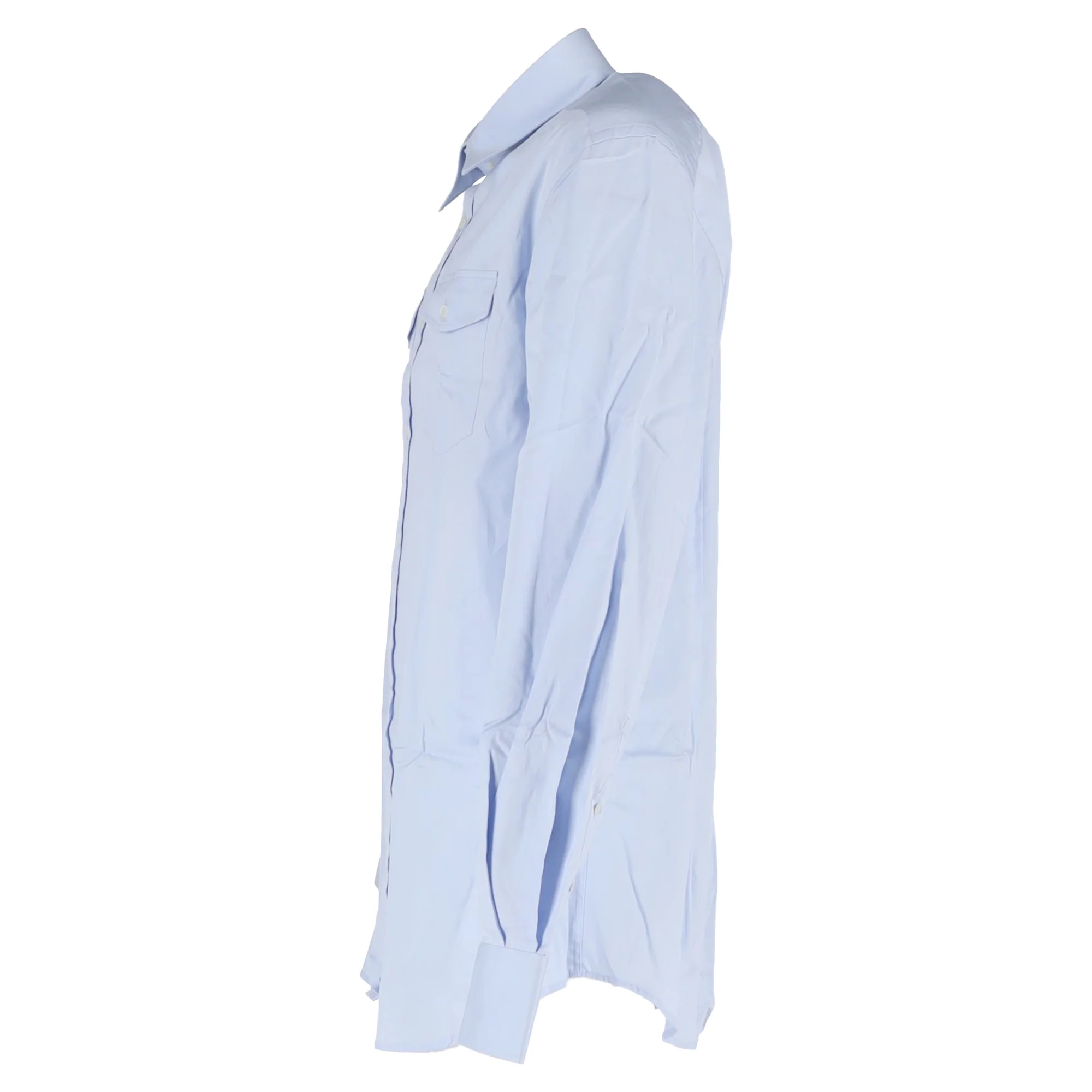 Men's Dolce & Gabbana Shirt in Light Blue Cotton - Image 2
