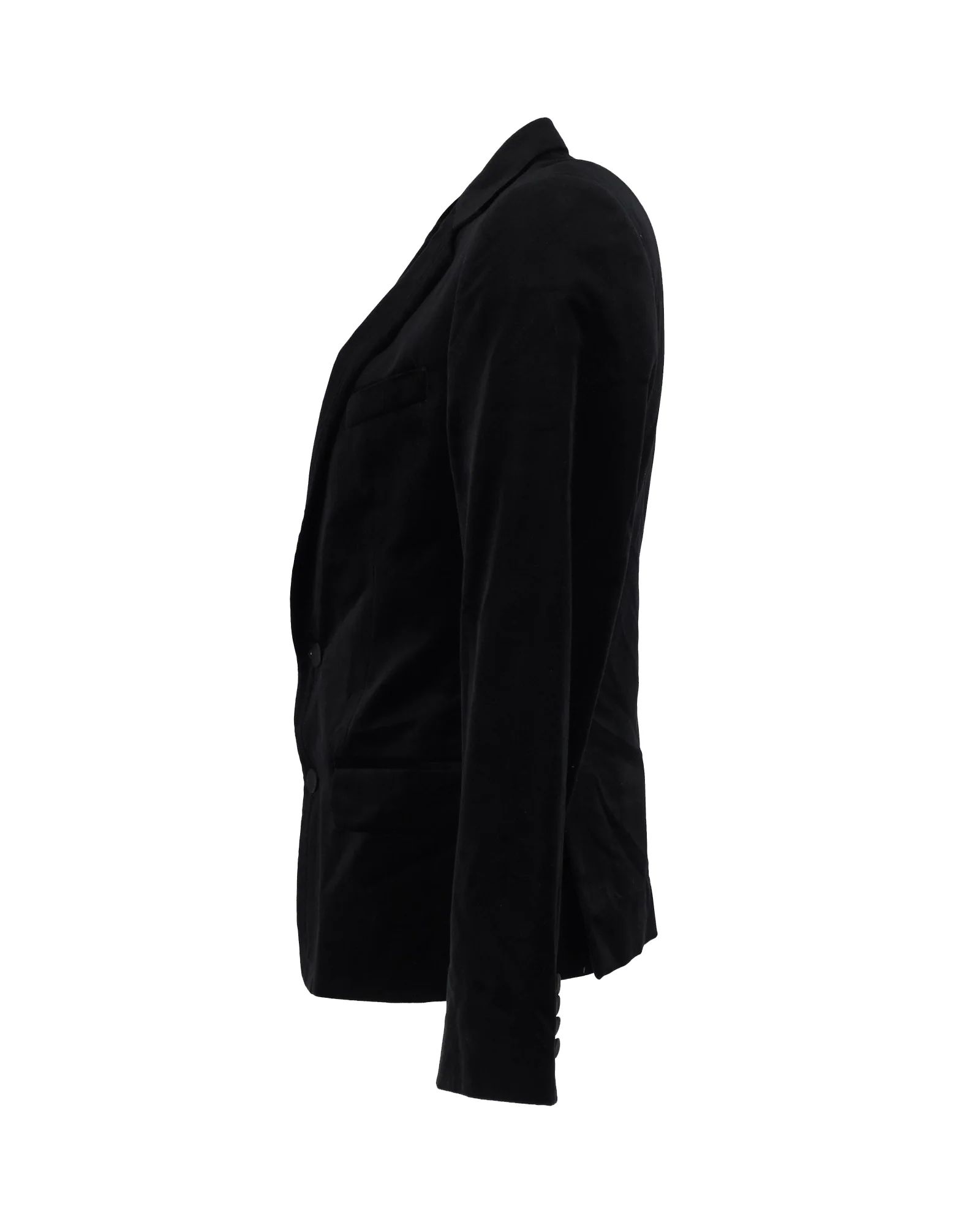 Men's Dolce & Gabbana Velvet Single-Breasted Jacket in Black Polyester - Image 2