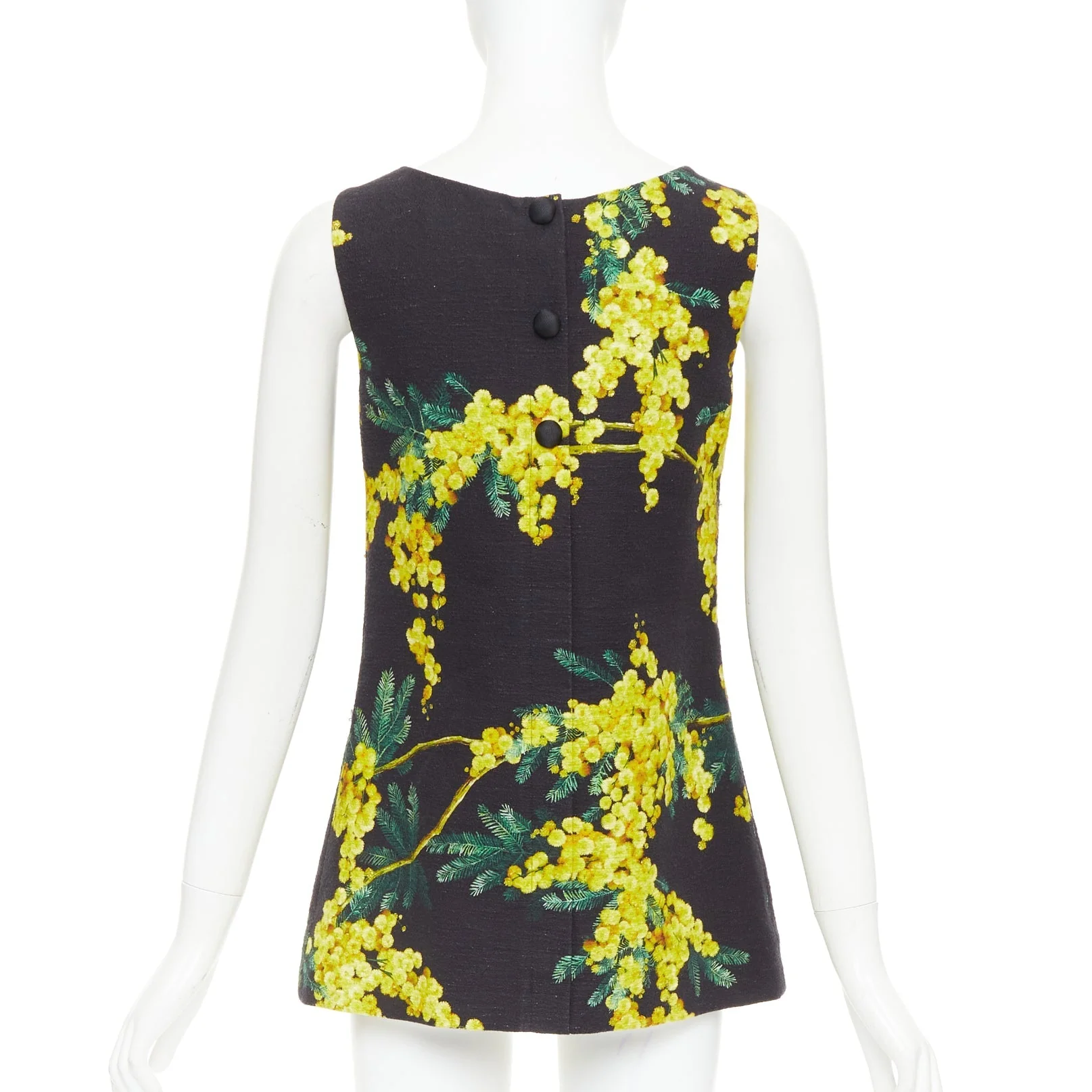 Women's Dolce Gabbana beaded mimosa acacia print floral tunic - Image 5