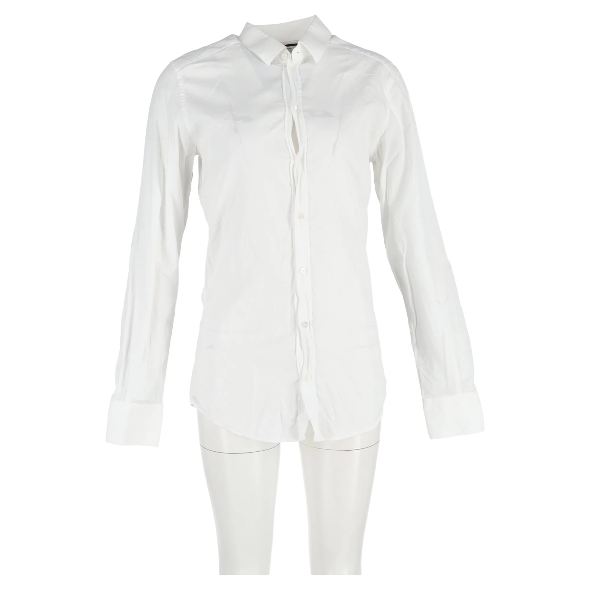 Women's  Dolce & Gabbana Button-Down Shirt in White Cotton - Image 4