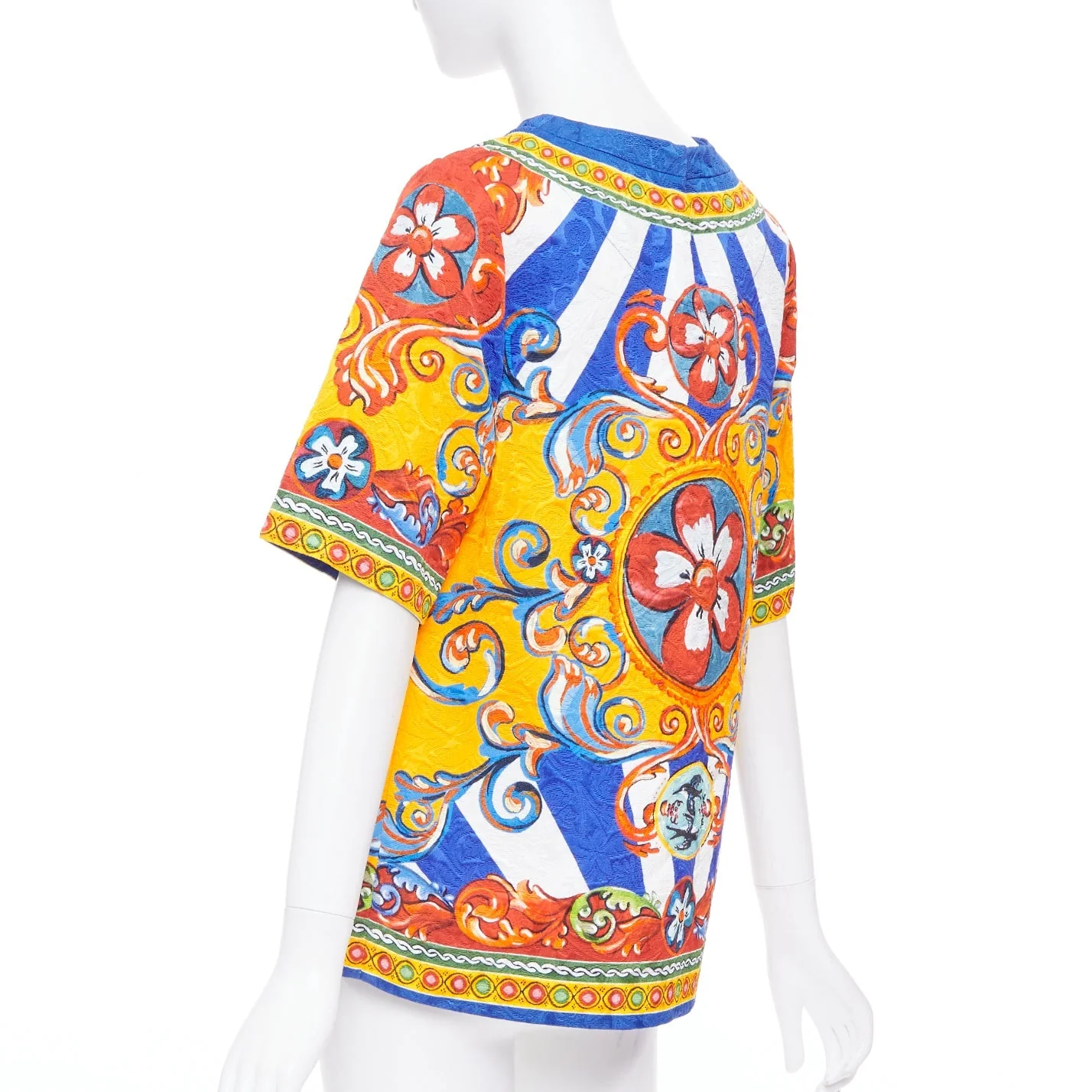 Women's Dolce Gabbana Carretto Siciliano print jacquard tunic top - Image 6