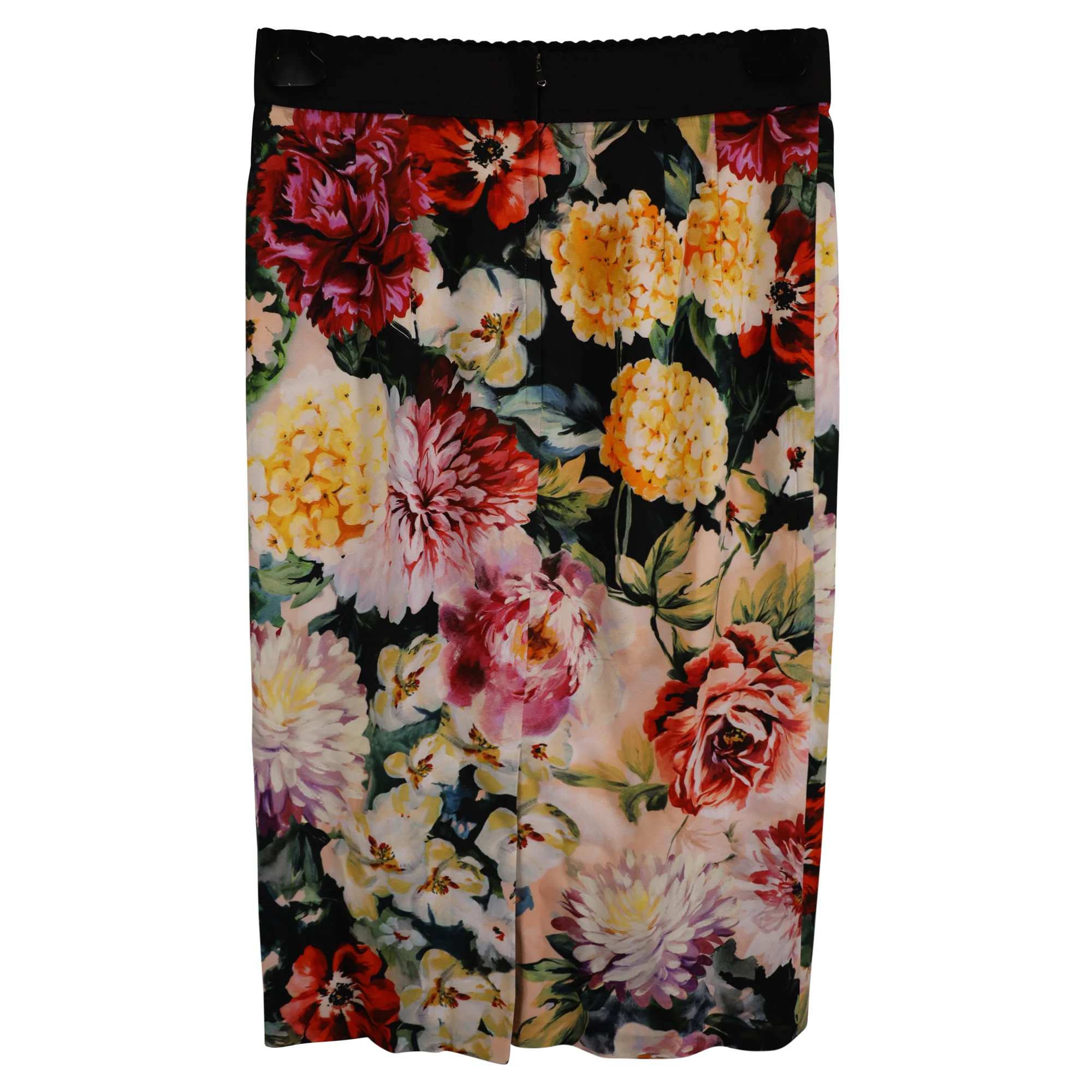 Women's Dolce & Gabbana Knee-Length Skirt in Floral Print Viscose - Image 2