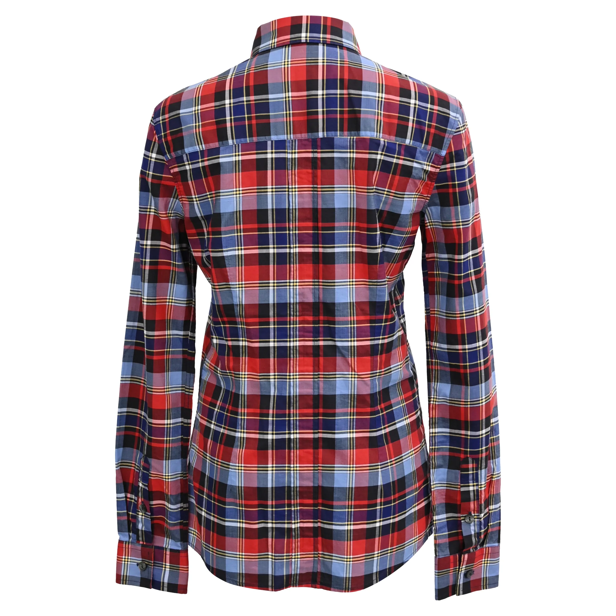 Women's Dolce & Gabbana Plaid Button Down Shirt in Multicolor Cotton - Image 5