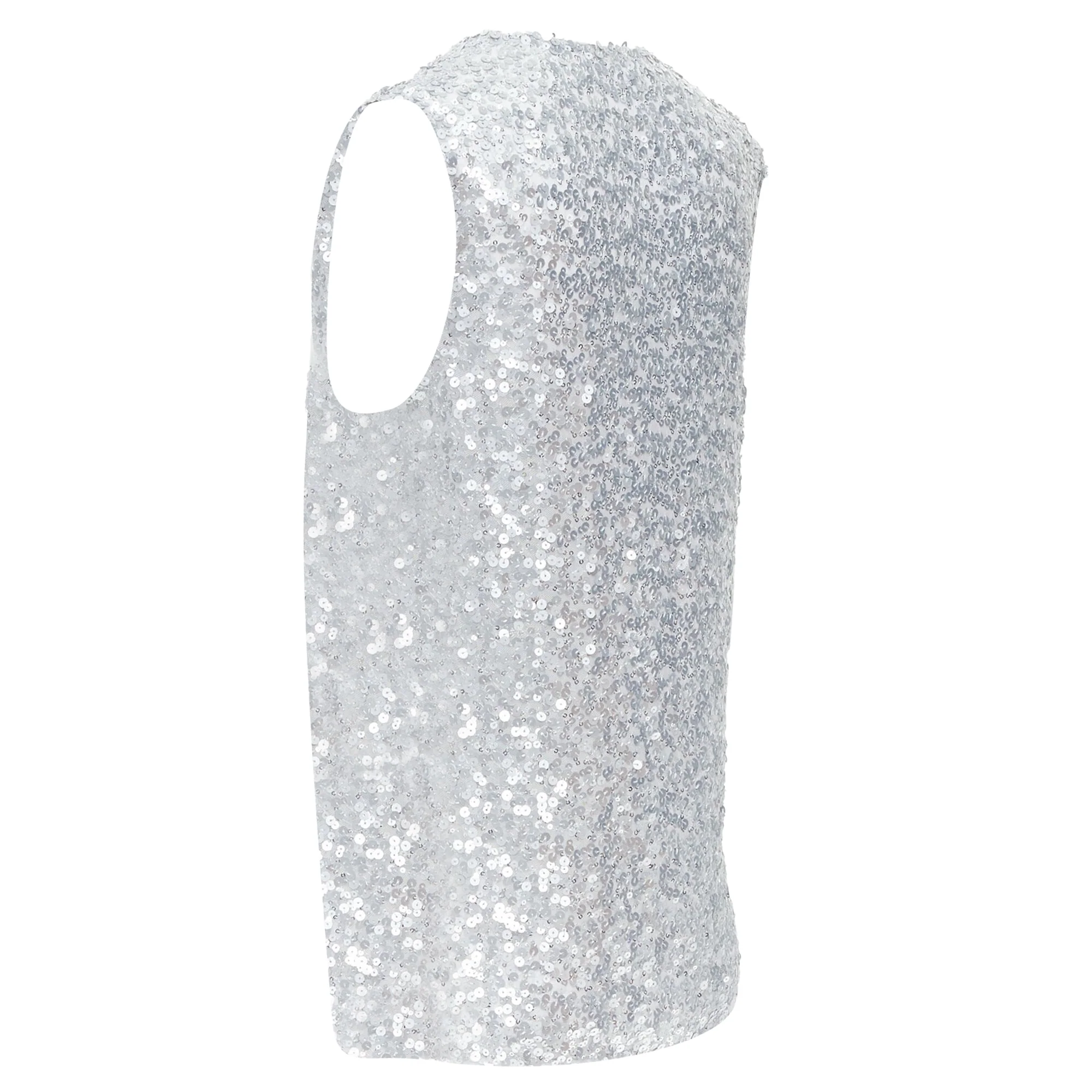 Women's Dolce Gabbana Runway Sequins Charm Plunge Top - Image 6