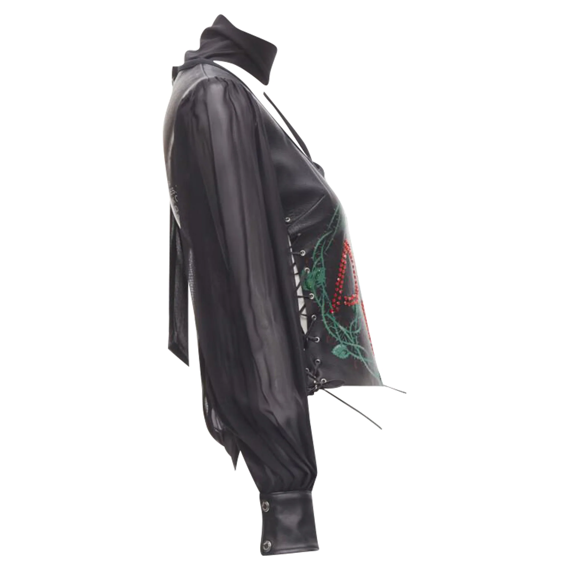Women's Dolce & Gabbana scaled leather corset blouse - Image 4