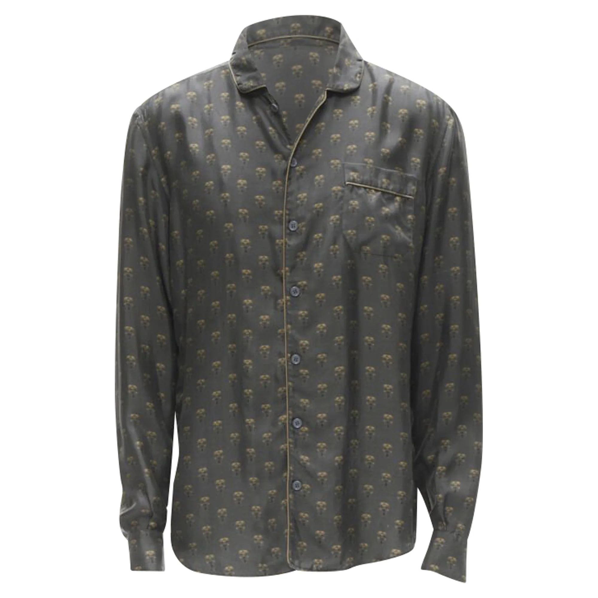 Women's Dolce & Gabbana silk Queen Bee print pajama shirt