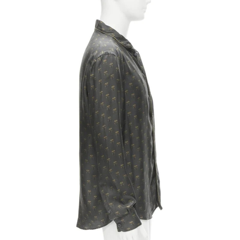 Women's Dolce & Gabbana silk Queen Bee print pajama shirt - Image 10