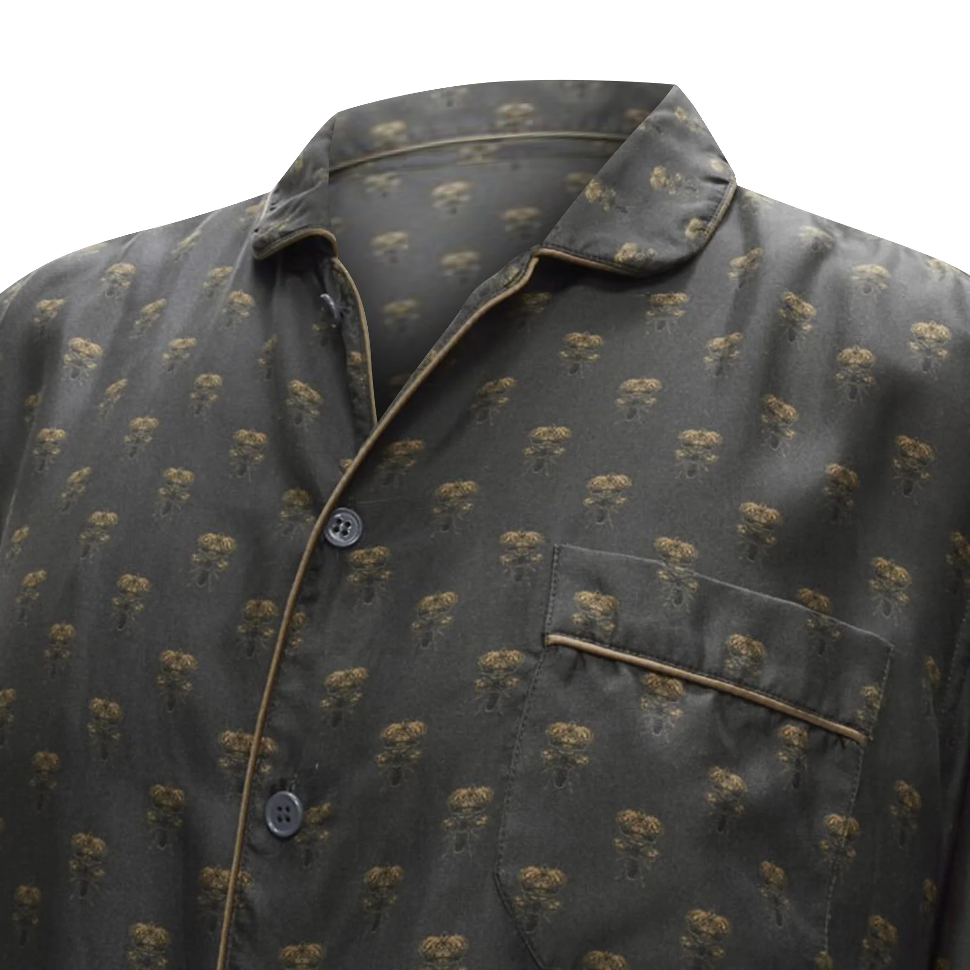 Women's Dolce & Gabbana silk Queen Bee print pajama shirt - Image 2