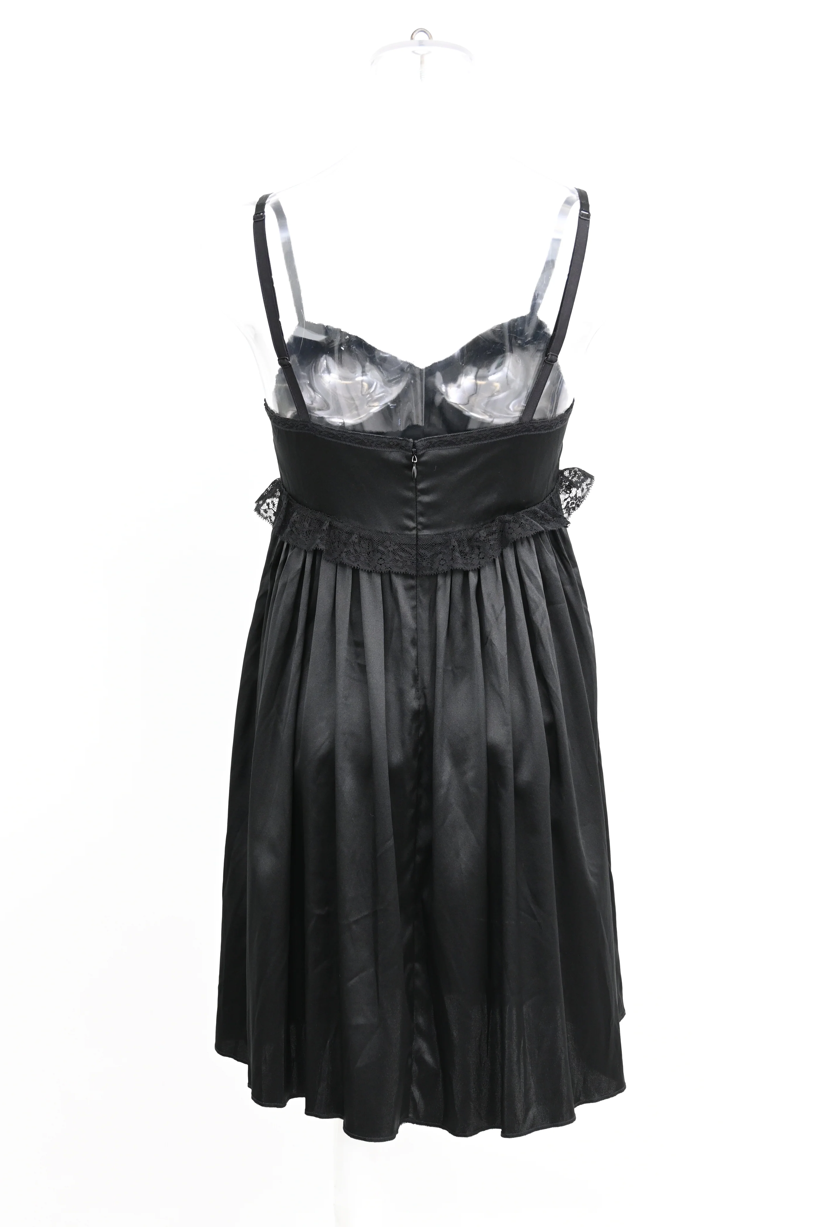 Women's  Dolce & Gabbana Sleveeless Baby Doll Mini Dress in Black Silk - Image 7