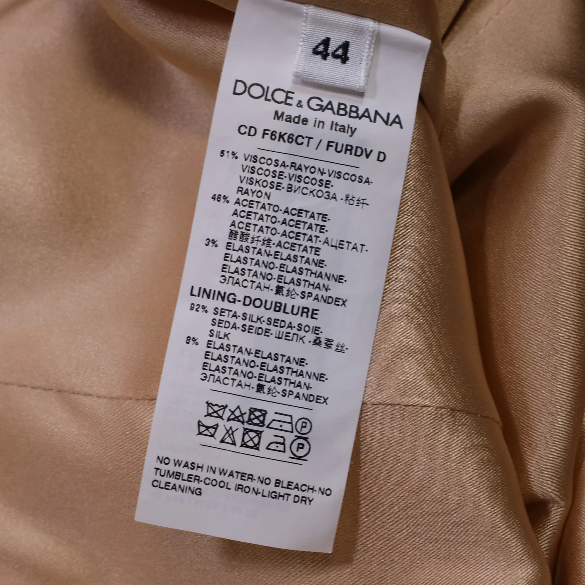 Women's  Dolce & Gabbana Square-Neck Sleeveless Midi Dress in Beige Viscose - Image 6