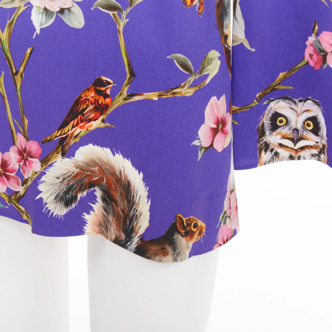 Women's Dolce Gabbana squirrel floral print cropped sleeve tunic top - Image 7