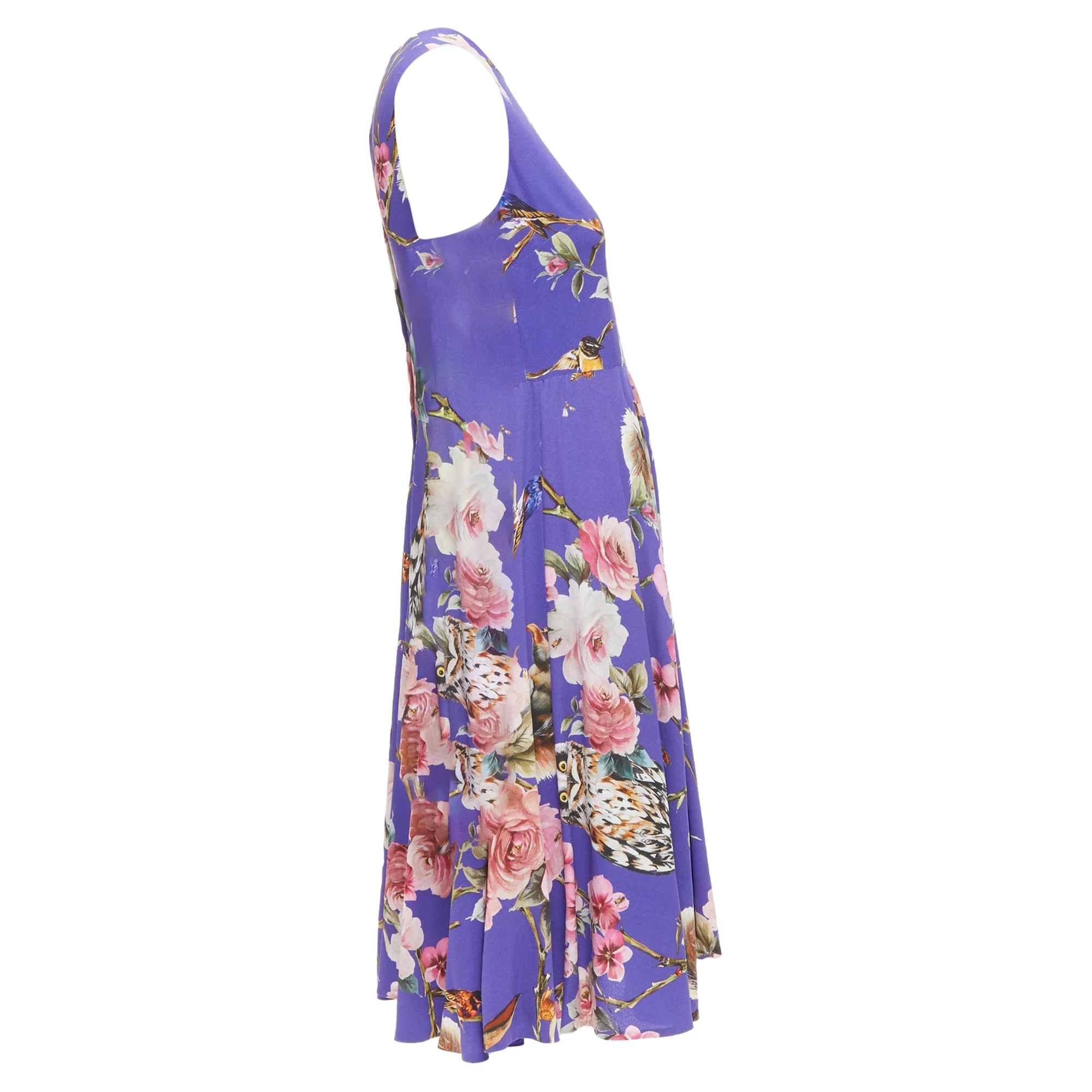 Women's Dolce Gabbana squirrel garden floral print cocktail dress - Image 4