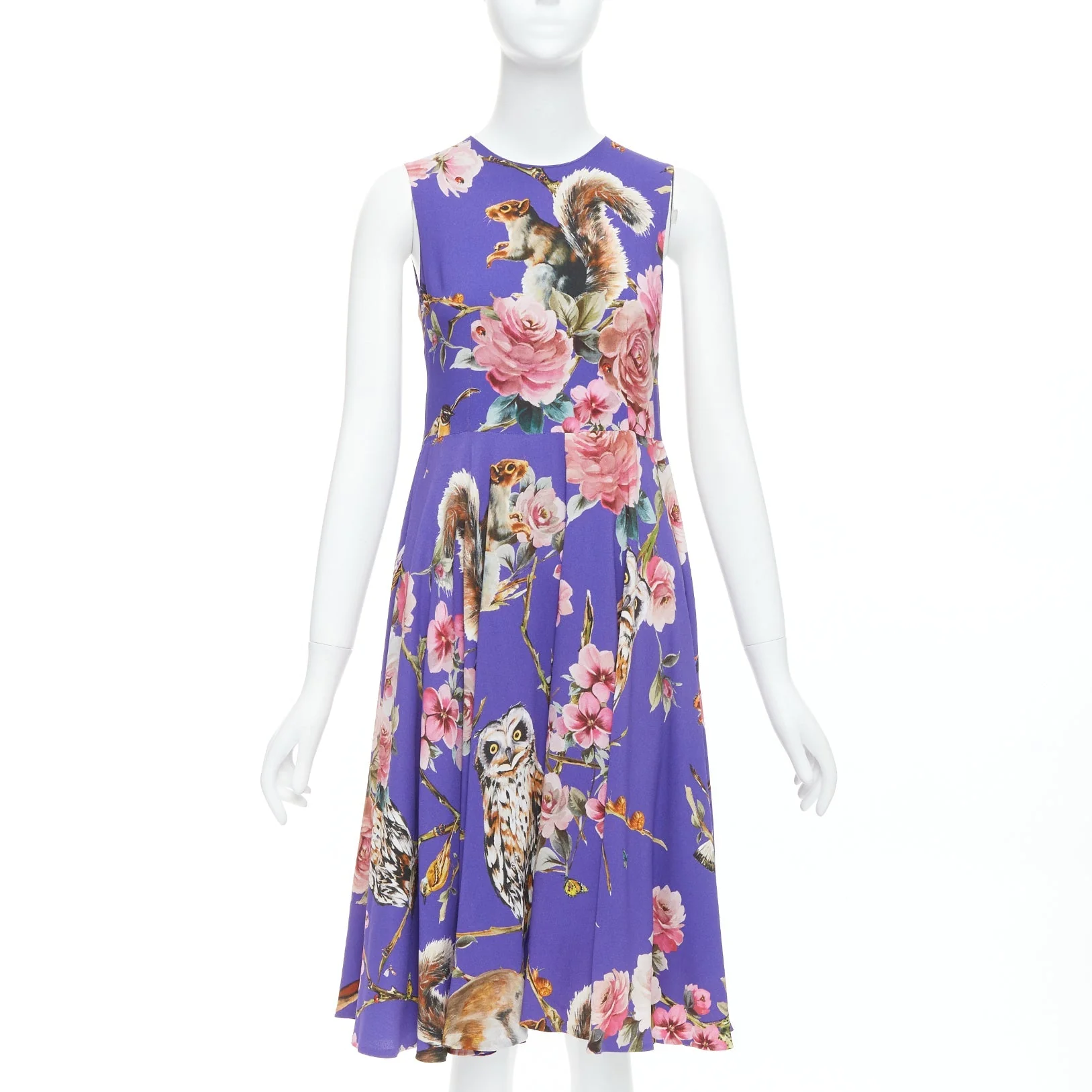 Women's Dolce Gabbana squirrel garden floral print cocktail dress - Image 7