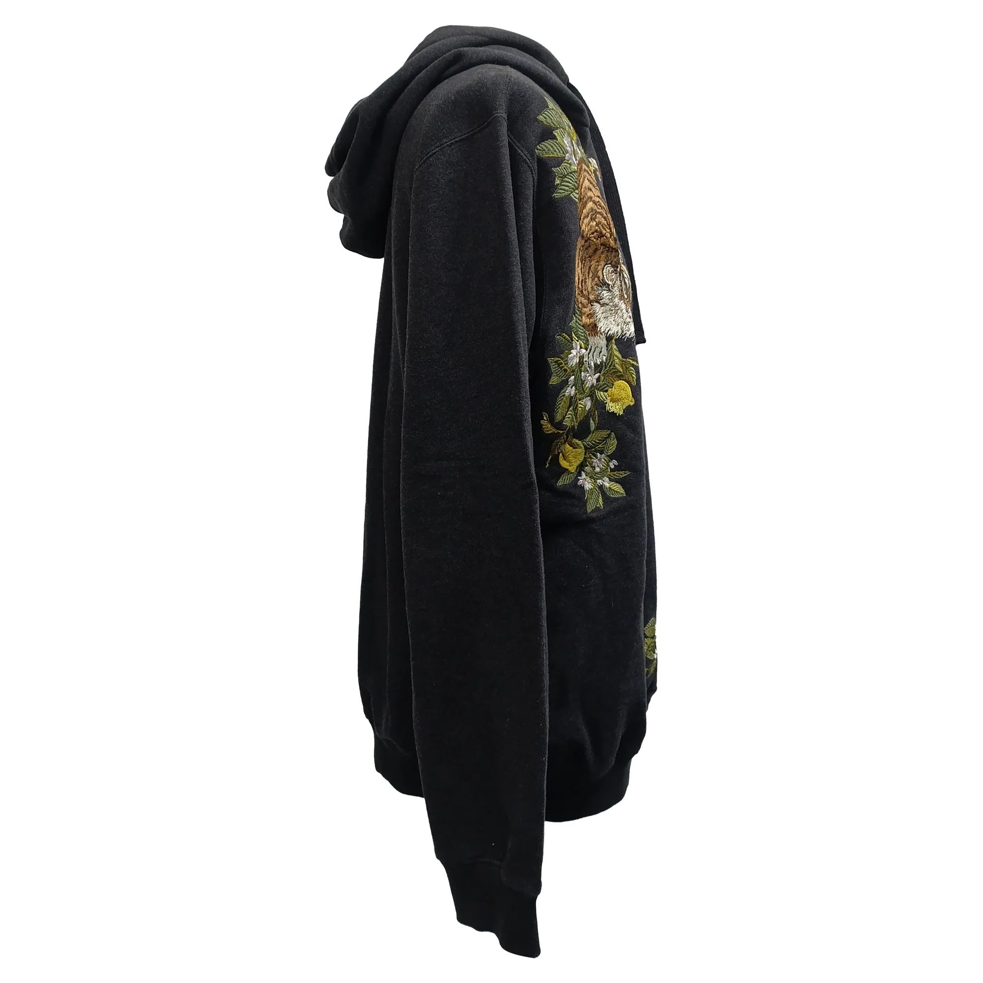 Women's  Dolce & Gabbana Tiger-Embroidered Hoodie in Grey Cotton - Image 2