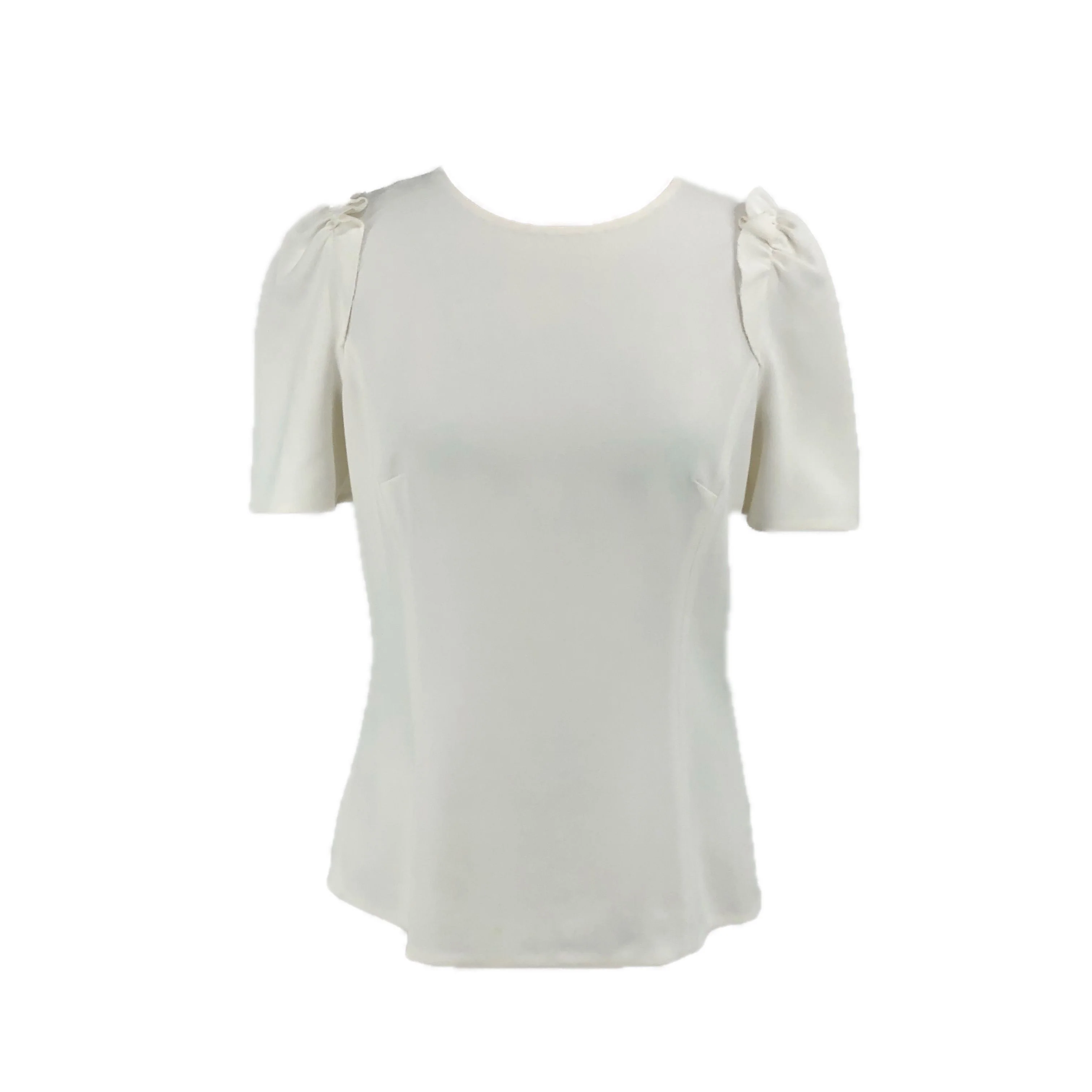 Women's Dolce & Gabbana top in cream with shoulder ruffle - Image 3