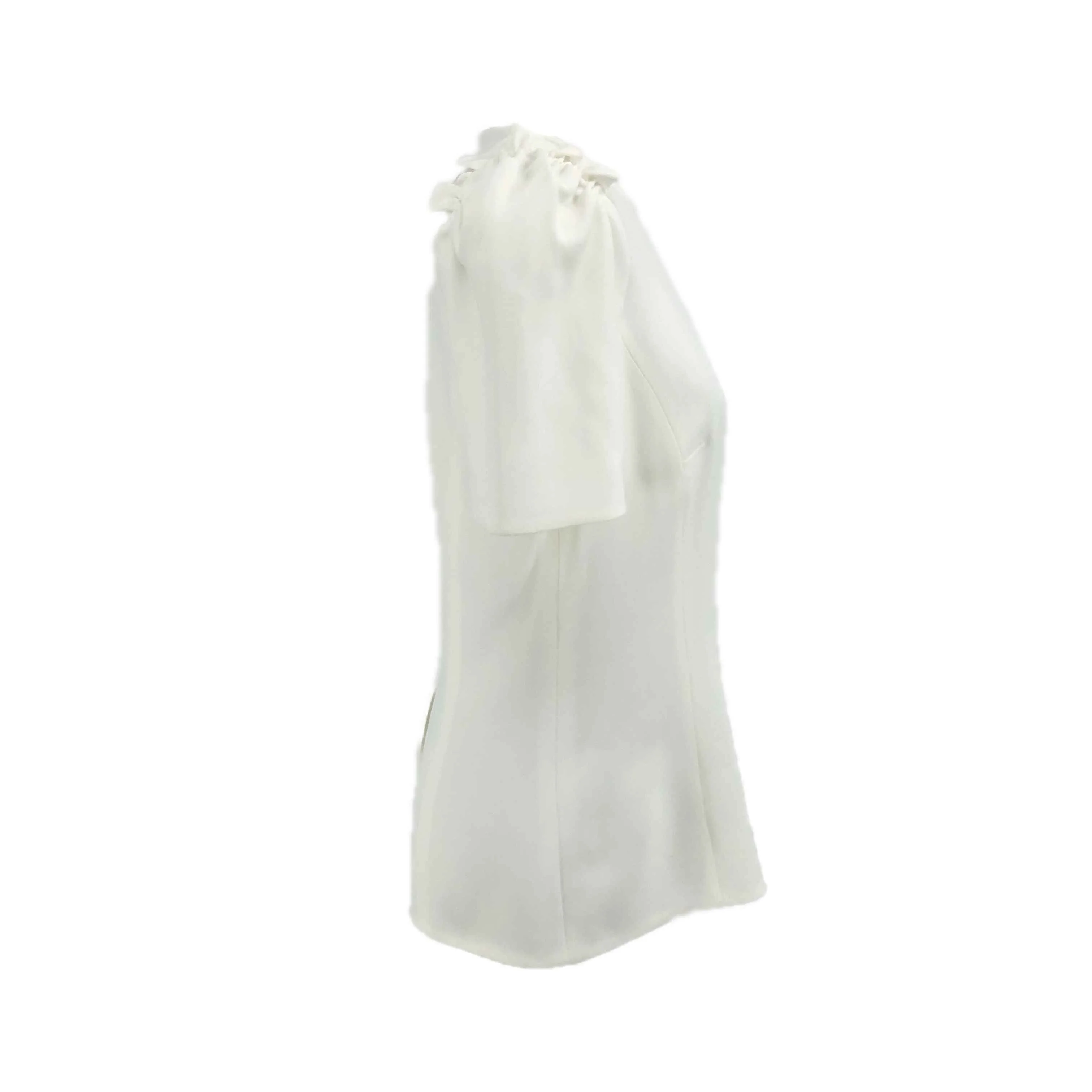Women's Dolce & Gabbana top in cream with shoulder ruffle - Image 4