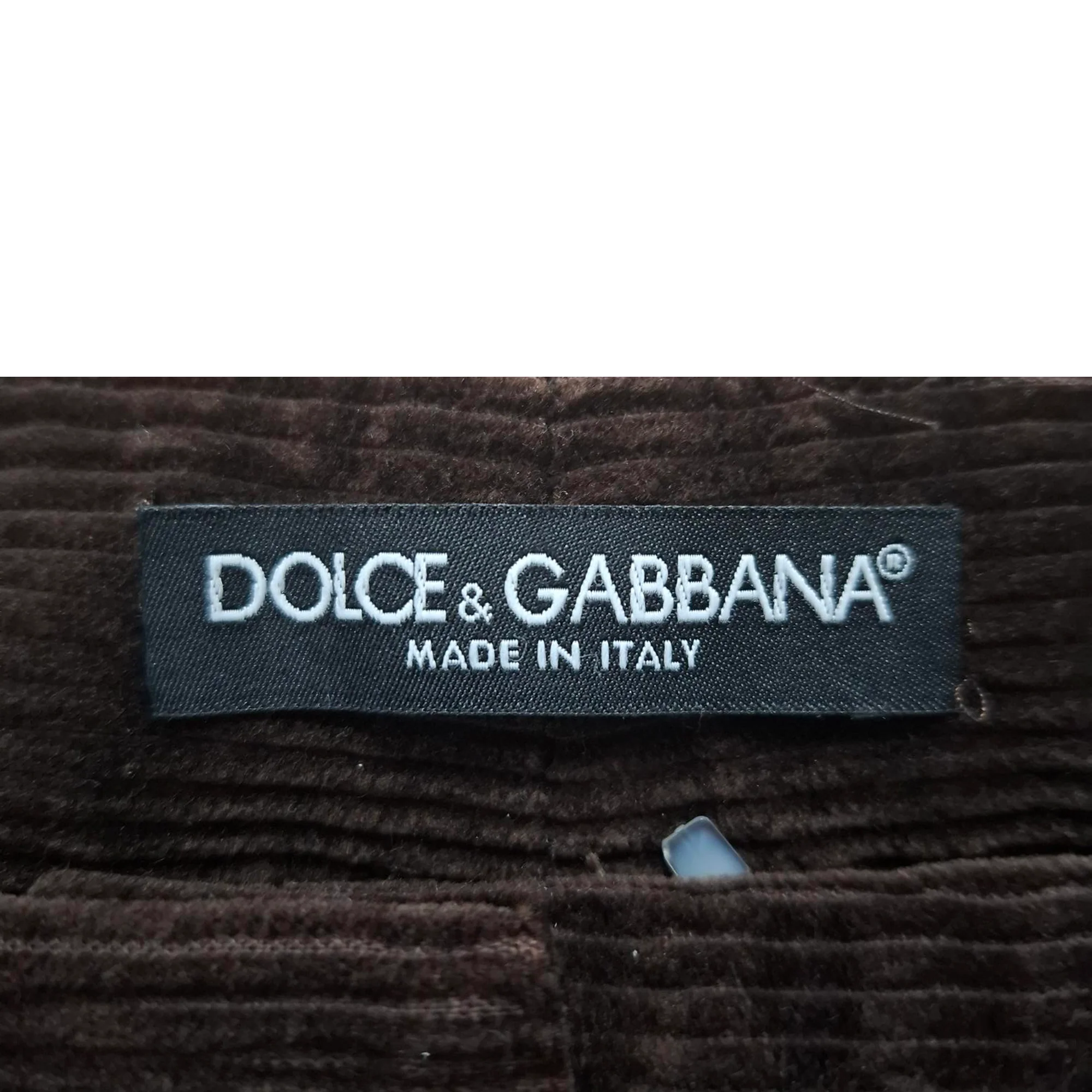 Women's Dolce & Gabbana Wide-Leg Trousers in Brown Corduroy - Image 3