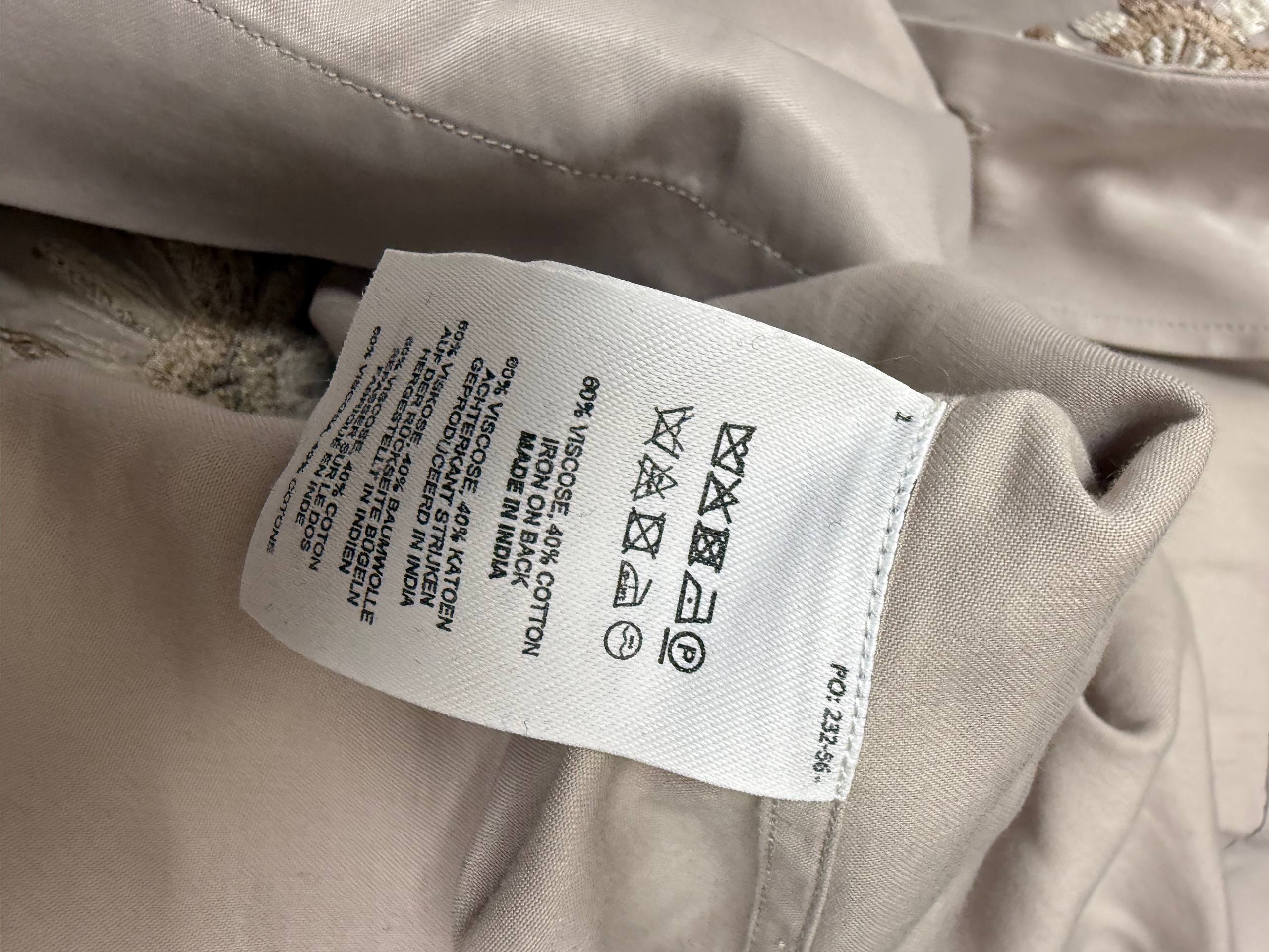 Men's Dries Van Noten Camp-Collar Embroidered Satin Shirt in Beige Viscose - Image 10