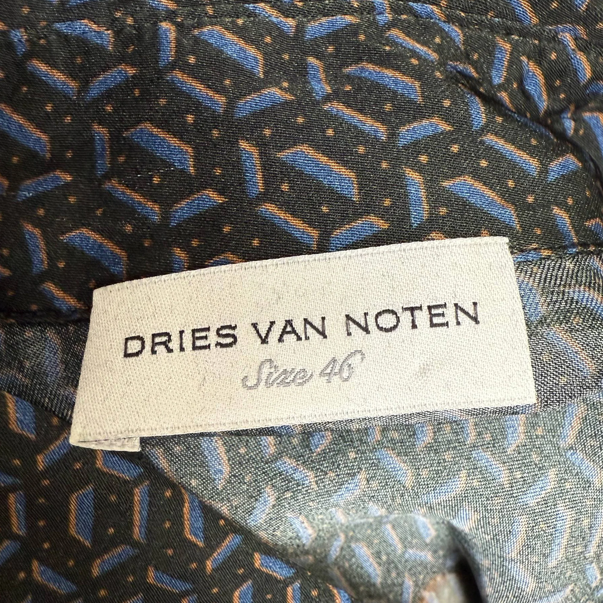 Men's Dries Van Noten Patterned Splash Shirt in Multicolor Viscose - Image 4