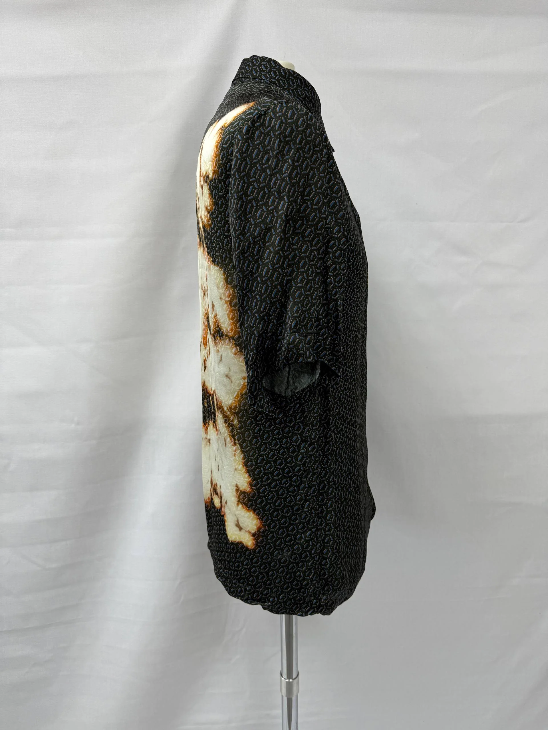 Men's Dries Van Noten Patterned Splash Shirt in Multicolor Viscose - Image 7