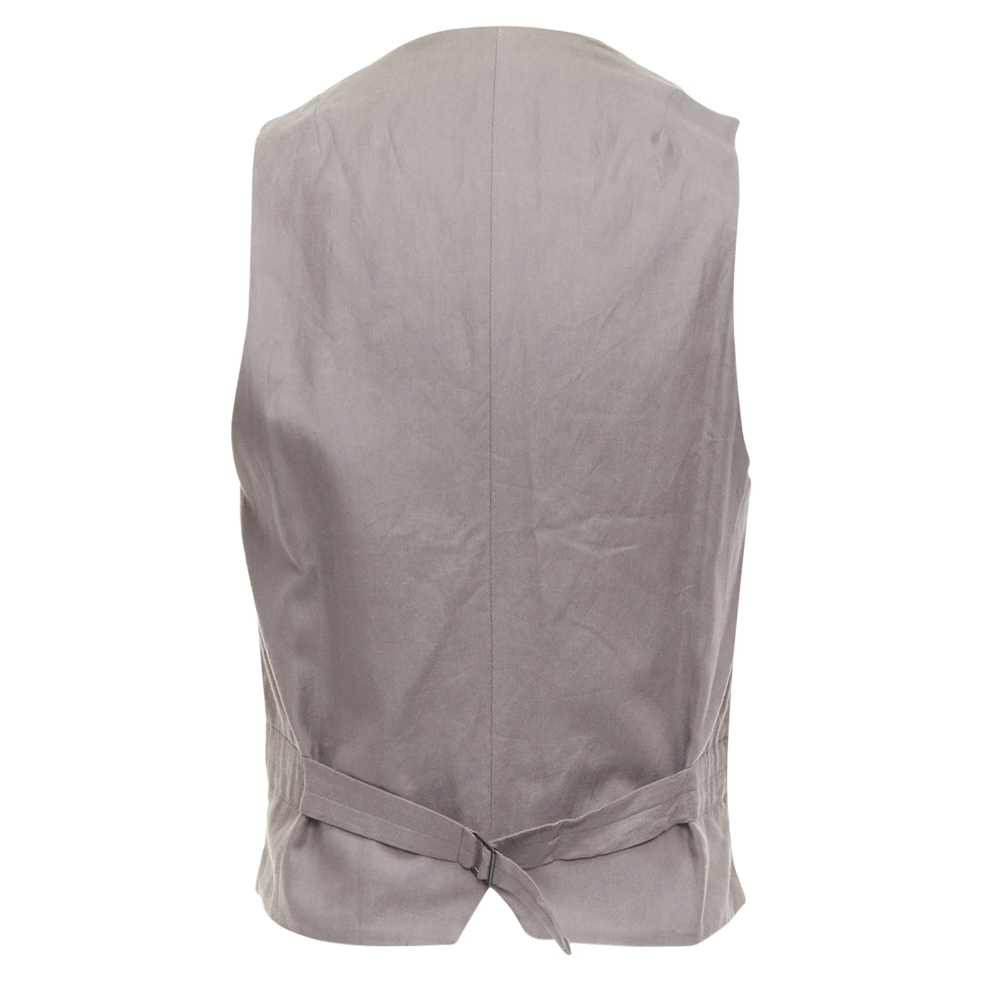 Men's Dries Van Noten Red plaid wool shawl collar waistcoat - Image 5