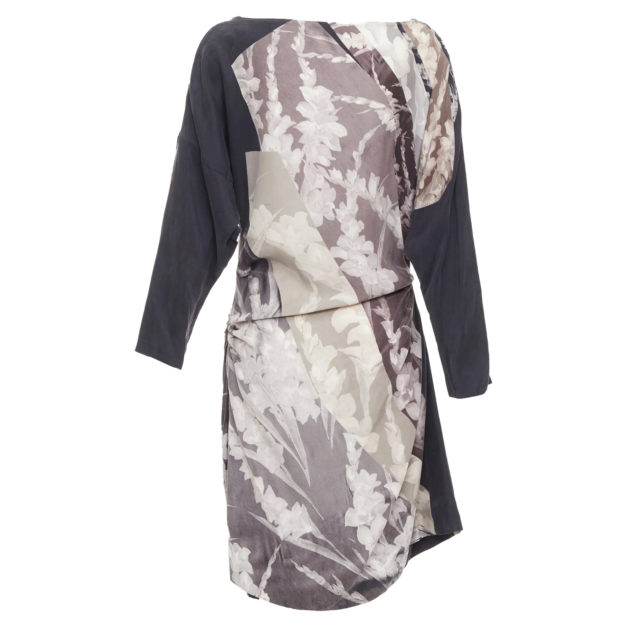 Women's Dries Van Noten 2009 Floral Drape Dress - Image 5