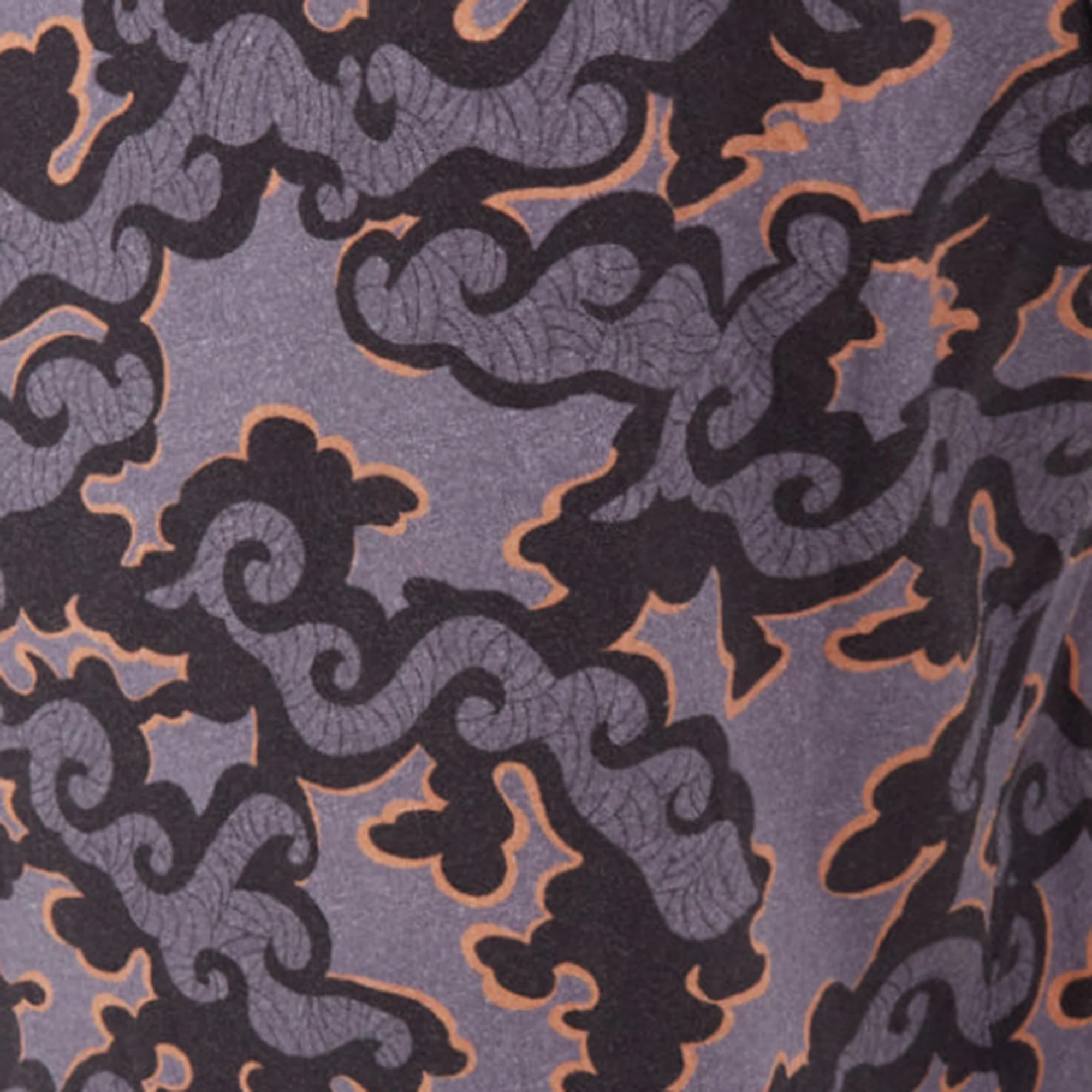 Women's DRIES VAN NOTEN 2013 purple orange oriental cloud print felt applique tshirt S - Image 7