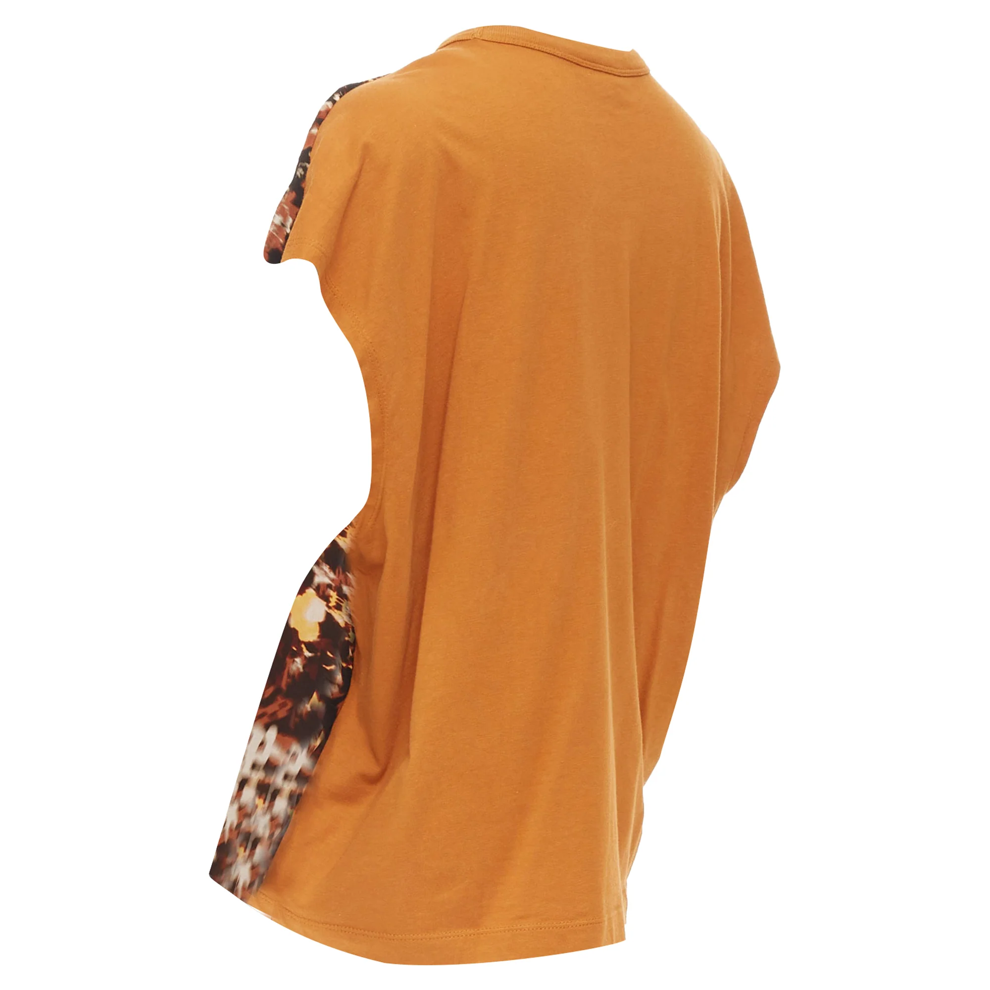 Women's DRIES VAN NOTEN 2021 Hernet brown black cotton blurry floral cap sweater S - Image 6