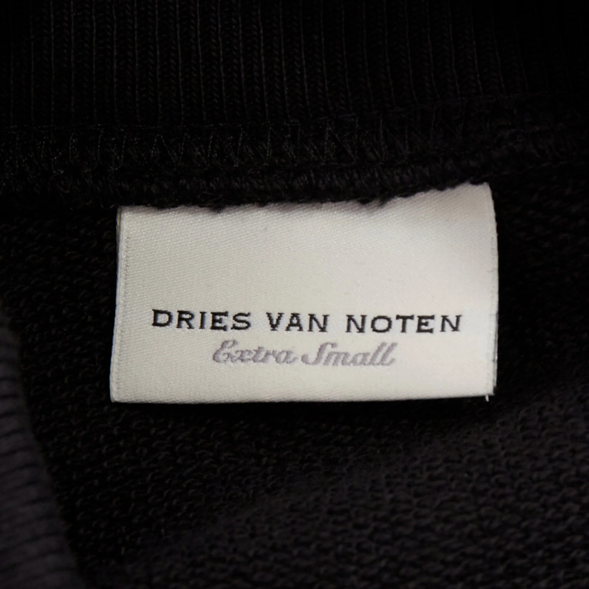 Women's DRIES VAN NOTEN black cotton mock neck dolman short sleeves boxy sweatshirt XS - Image 8