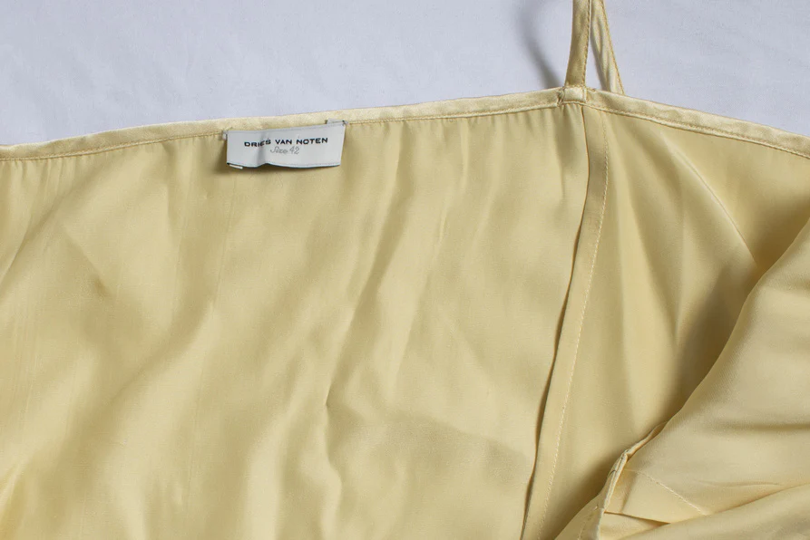 Women's Dries van Noten, silk slip dress in yellow - Image 7
