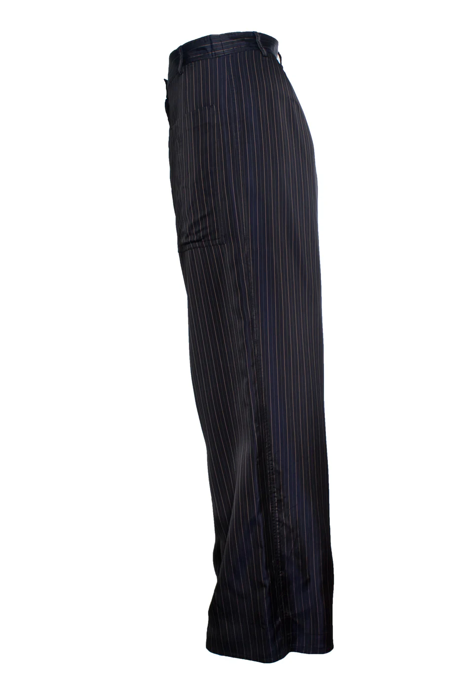 Women's Dries van noten, striped wide leg shiny pantalon - Image 3
