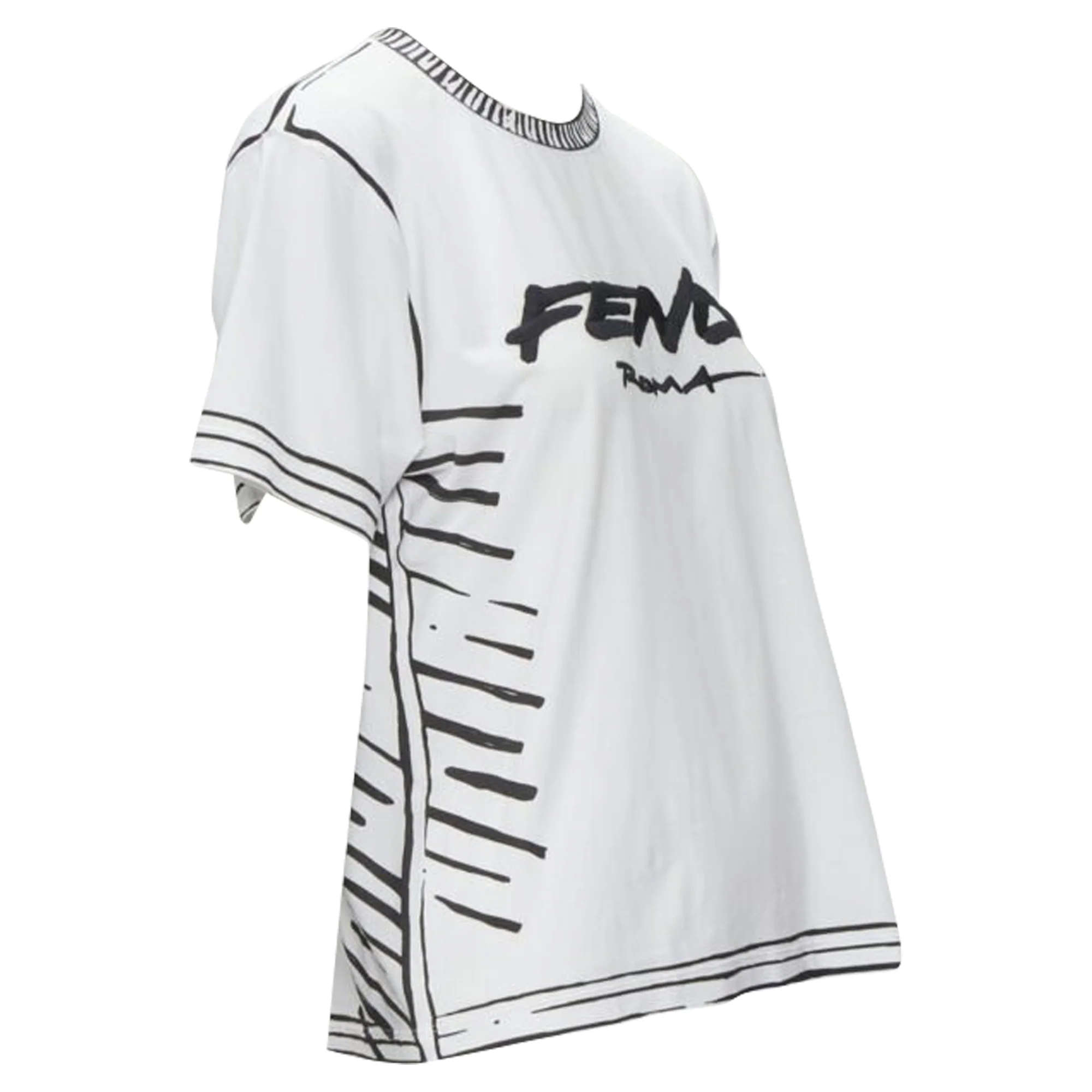 Women's Fendi Joshua Vides cotton print logo t-shirt - Image 3