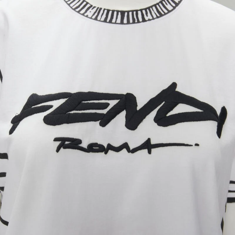 Women's Fendi Joshua Vides cotton print logo t-shirt - Image 8