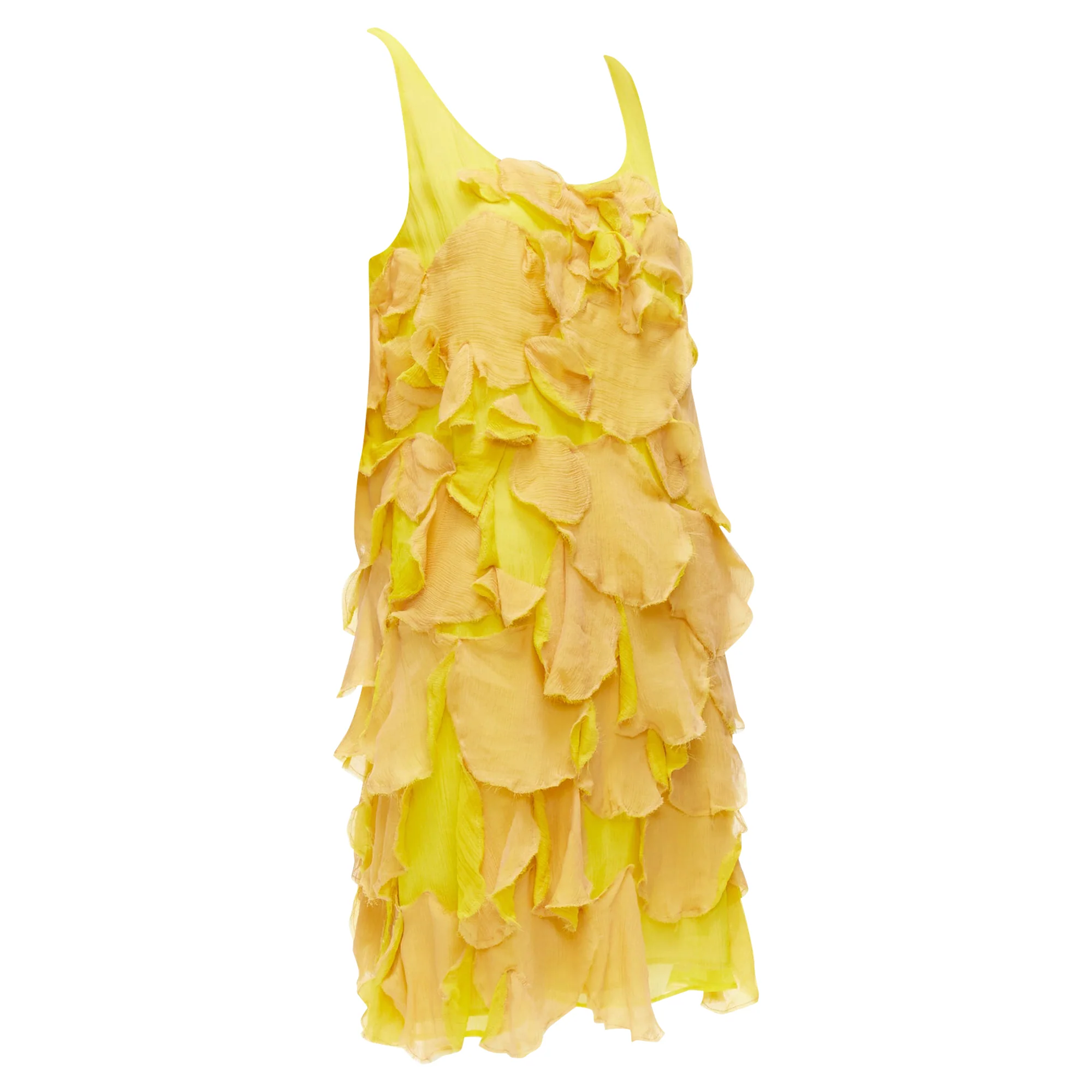 Women's Fendi Silk Overlay Flower Petal Mini Dress - Image 3