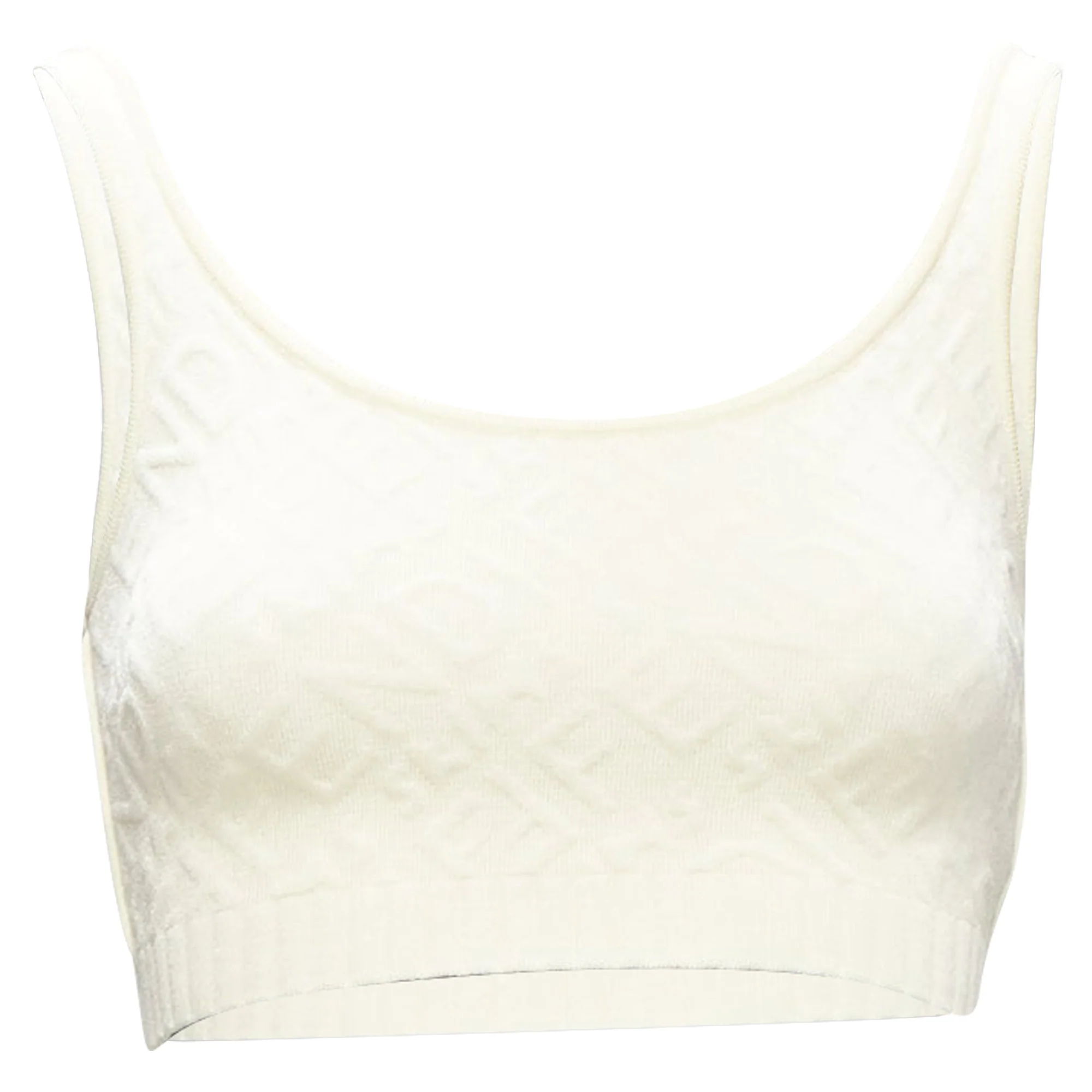 Women's Fendi SKIMS logo jacquard scoop neck bralette crop top