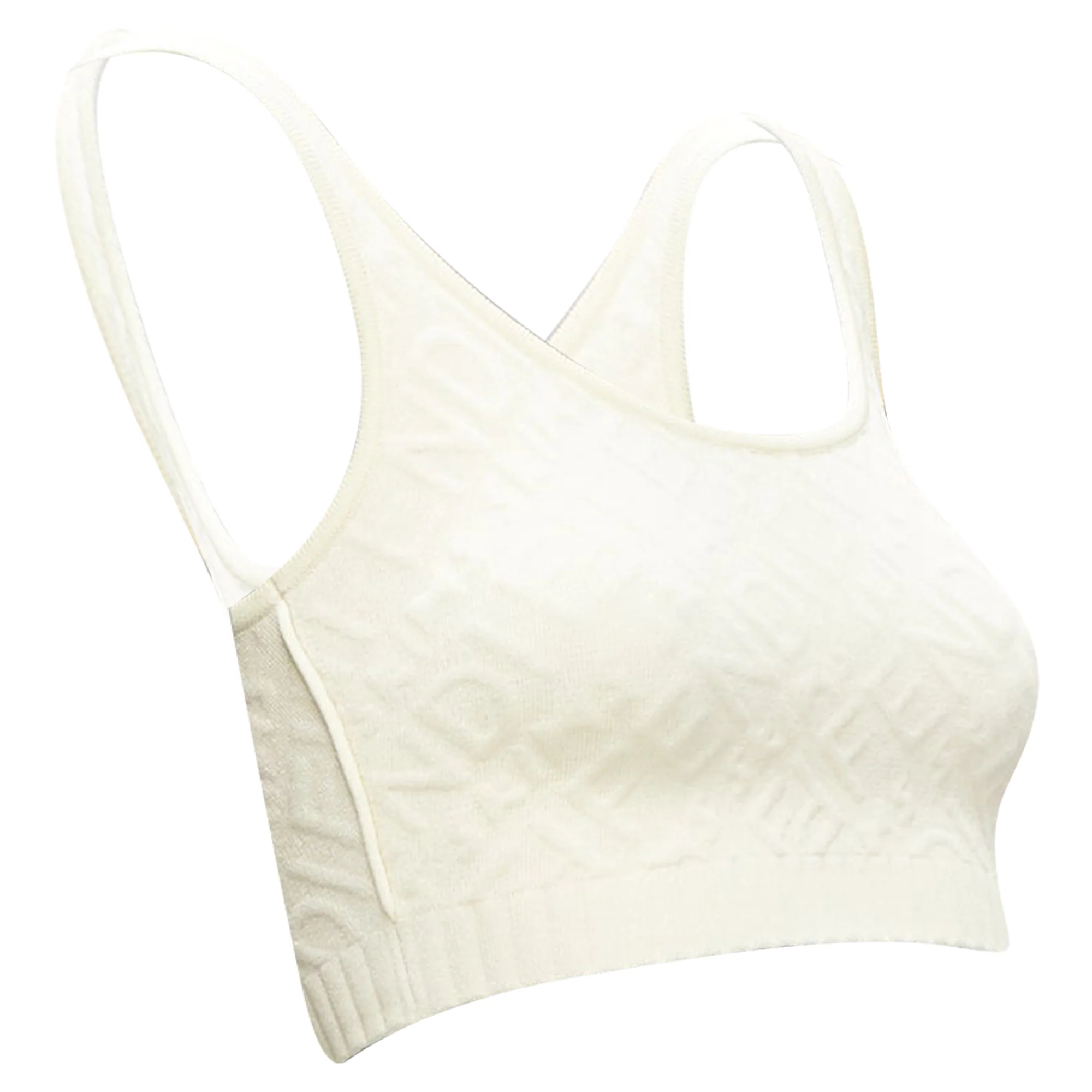 Women's Fendi SKIMS logo jacquard scoop neck bralette crop top - Image 3