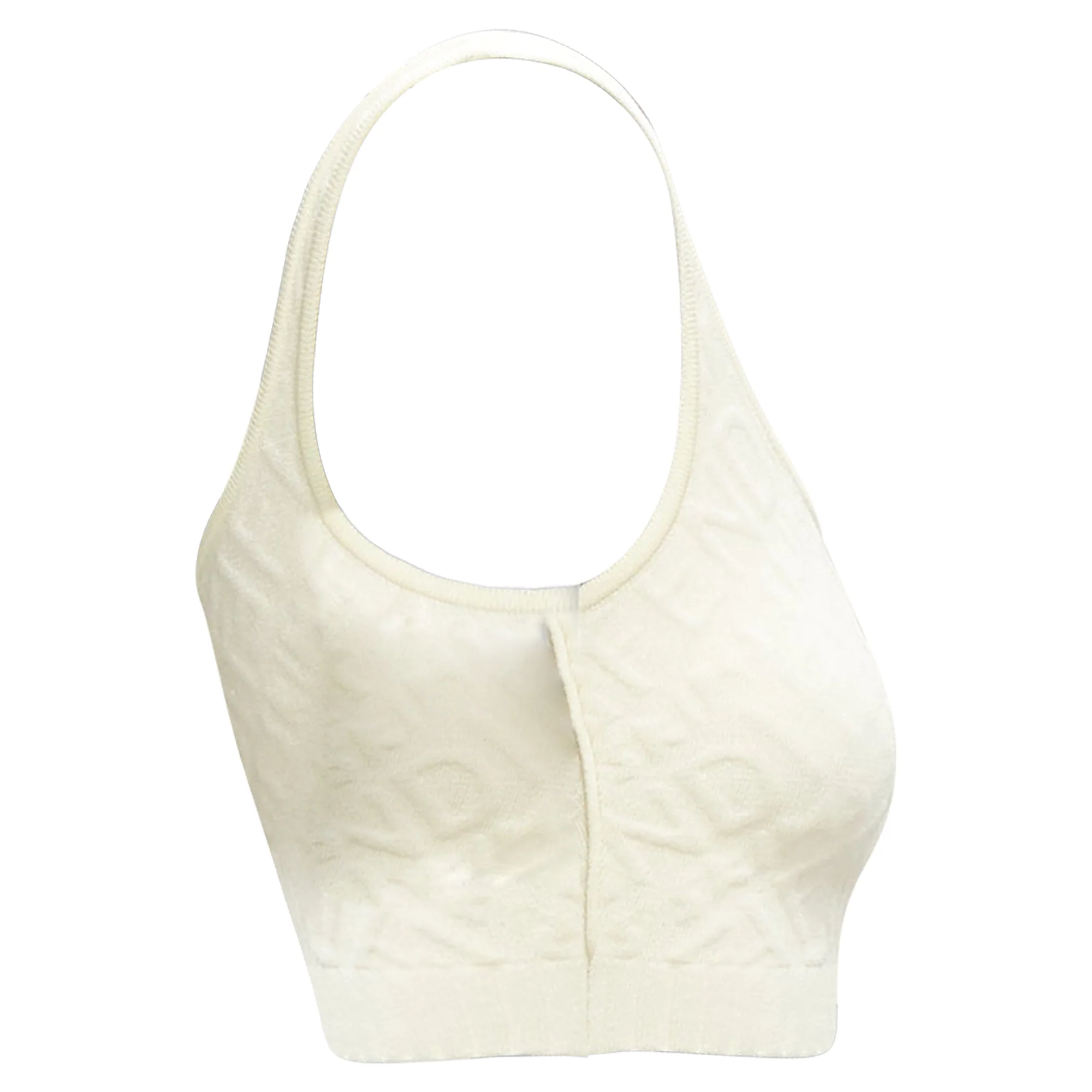 Women's Fendi SKIMS logo jacquard scoop neck bralette crop top - Image 4
