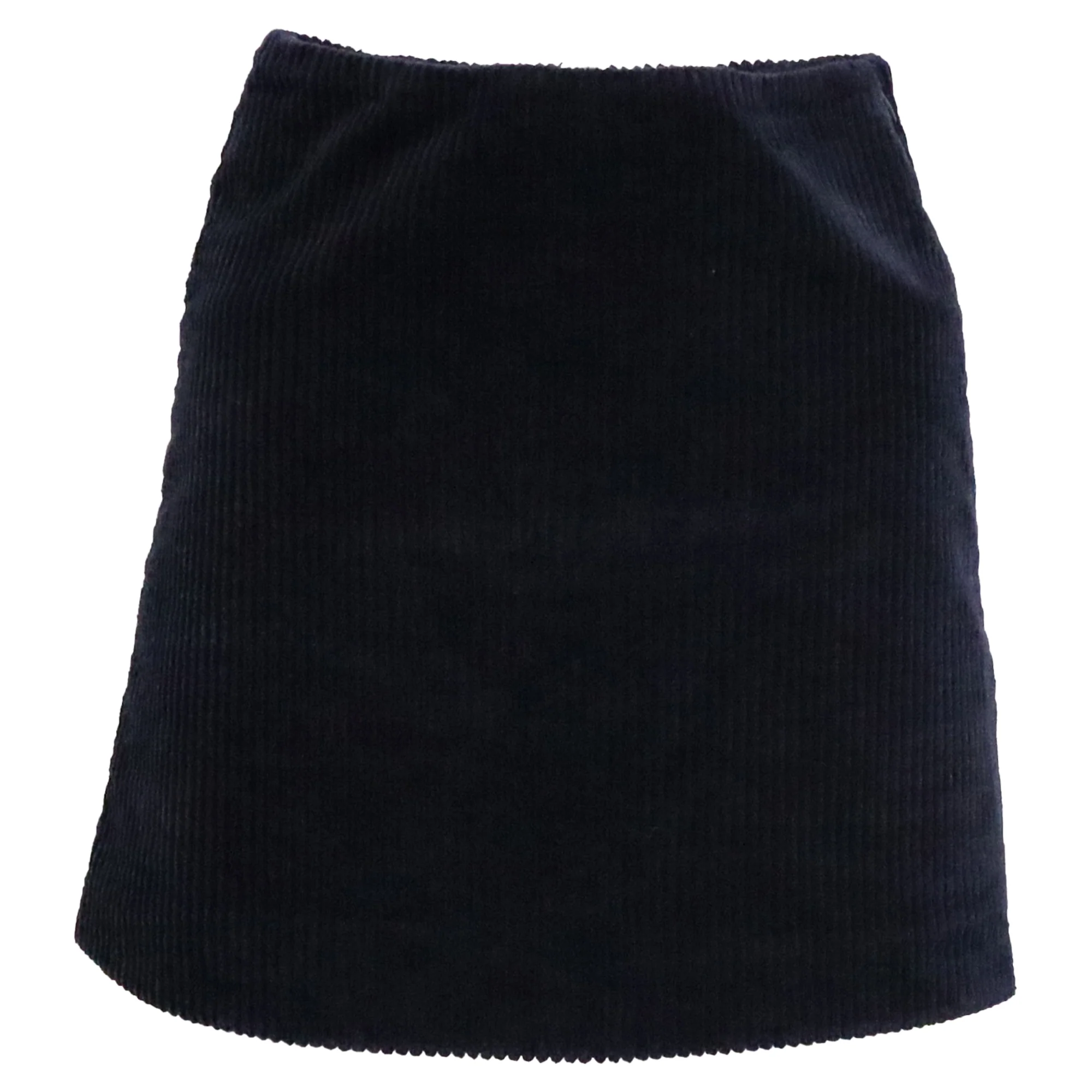 Women's Ganni Mini Skirt in navy Blue Corduroy