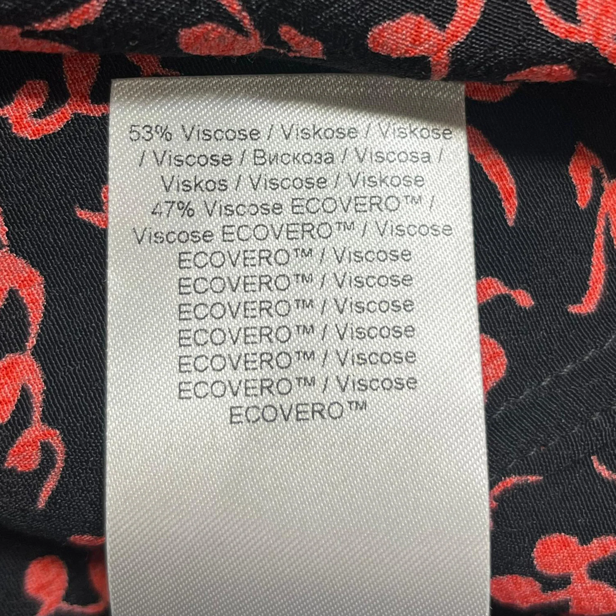 Women's Ganni Printed Button-Down Midi Shirt in Dress in Red Viscose - Image 6